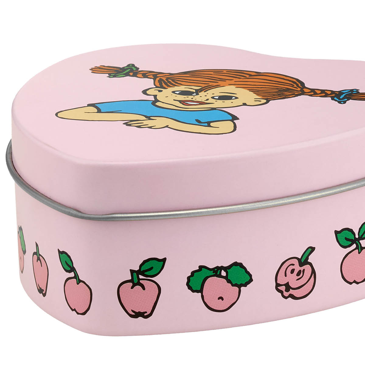 Muurla Peppi Peltipurkki hedelmät 10 cm Vaaleanpunainen