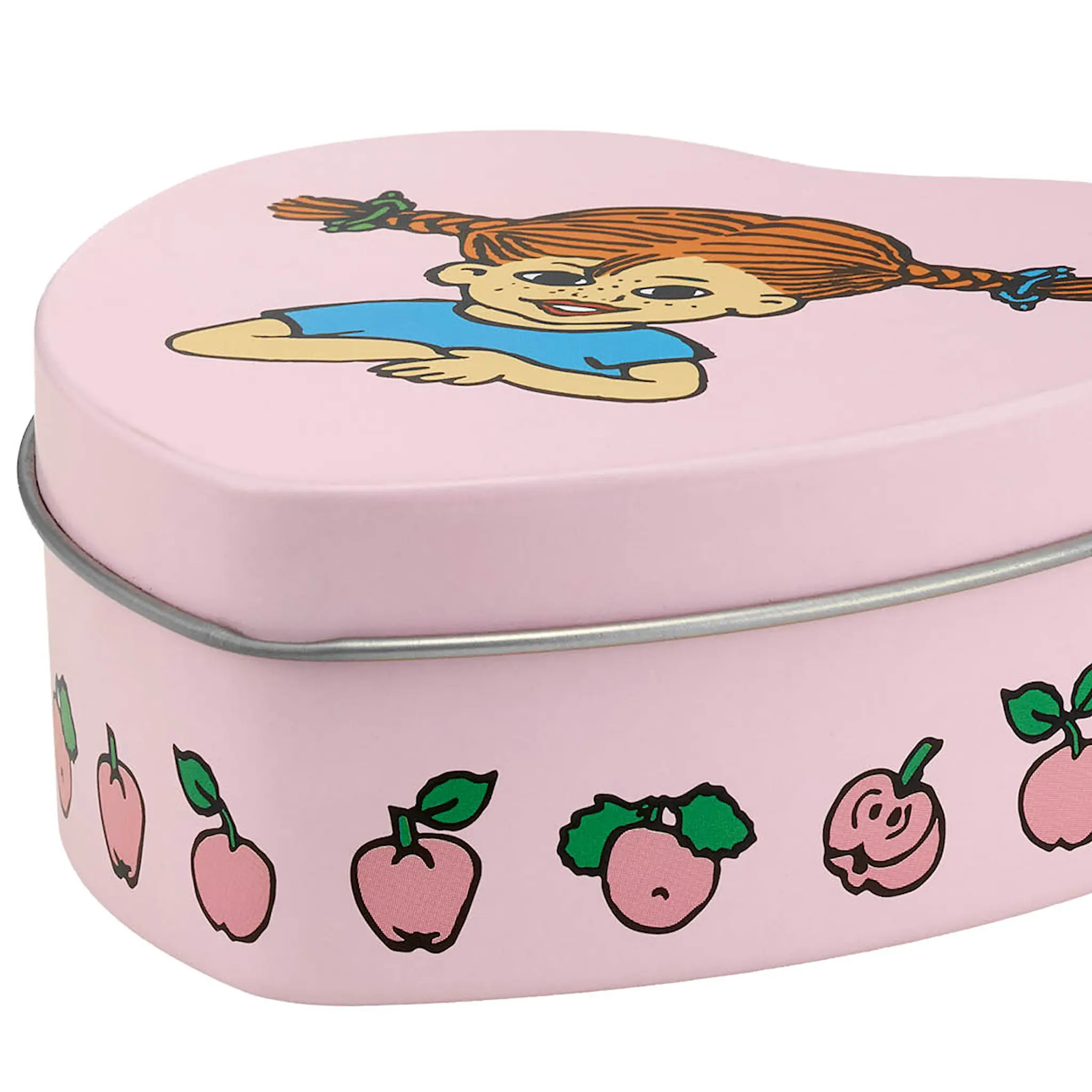 Muurla Peppi Peltipurkki hedelmät 10 cm Vaaleanpunainen