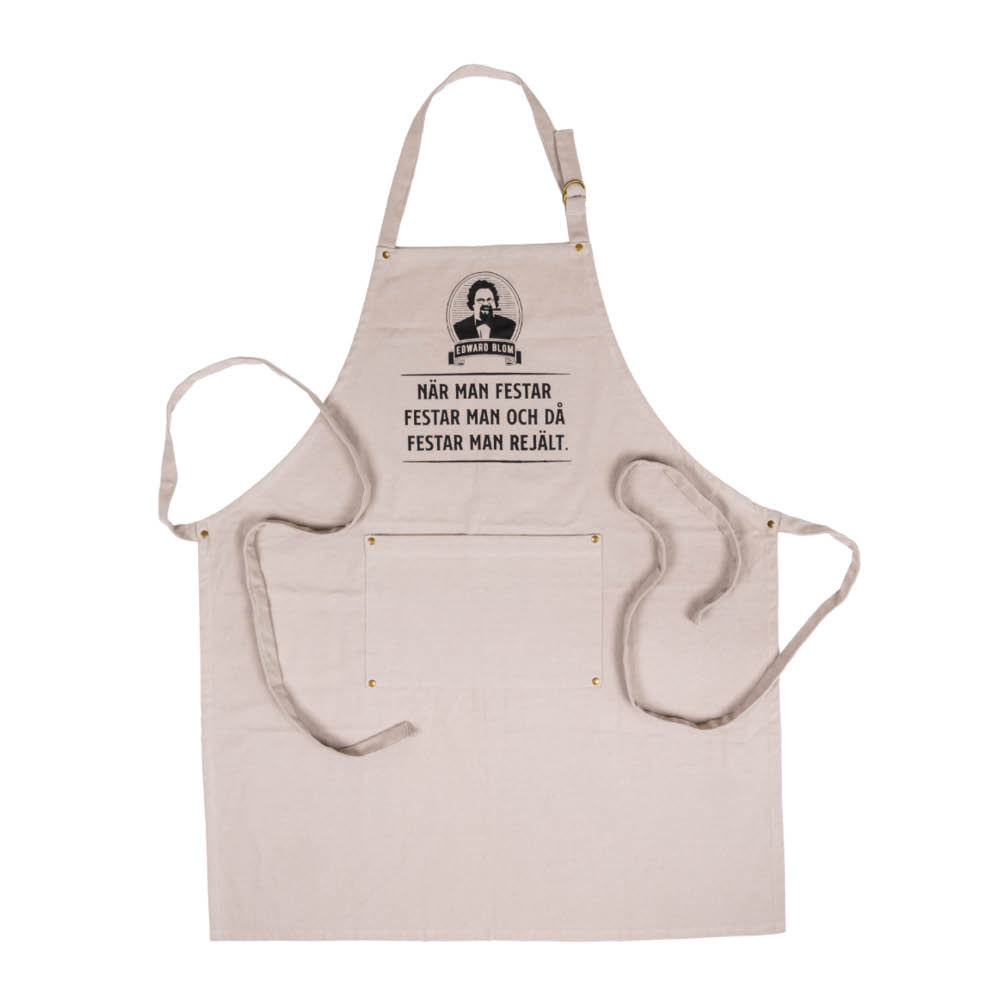 Edward Blom Förkläde "När man festar" grå