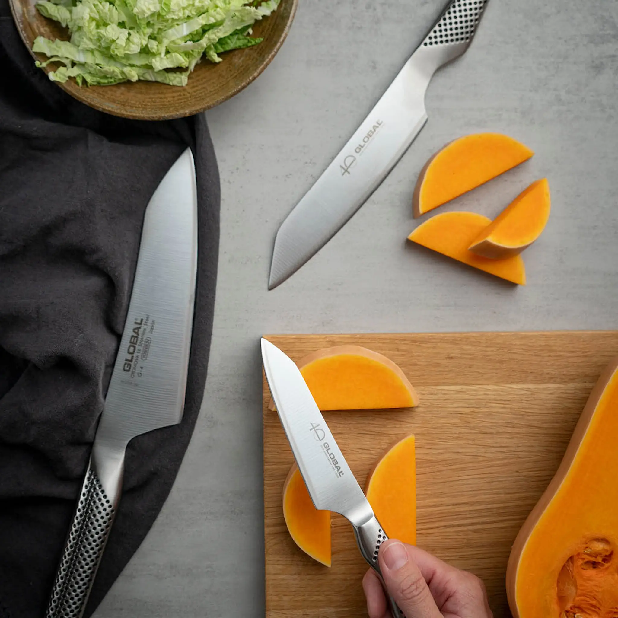 Global Global 40-vuotisjuhla Veitsisetti 3 osaa G-4/GS-110/GS-58