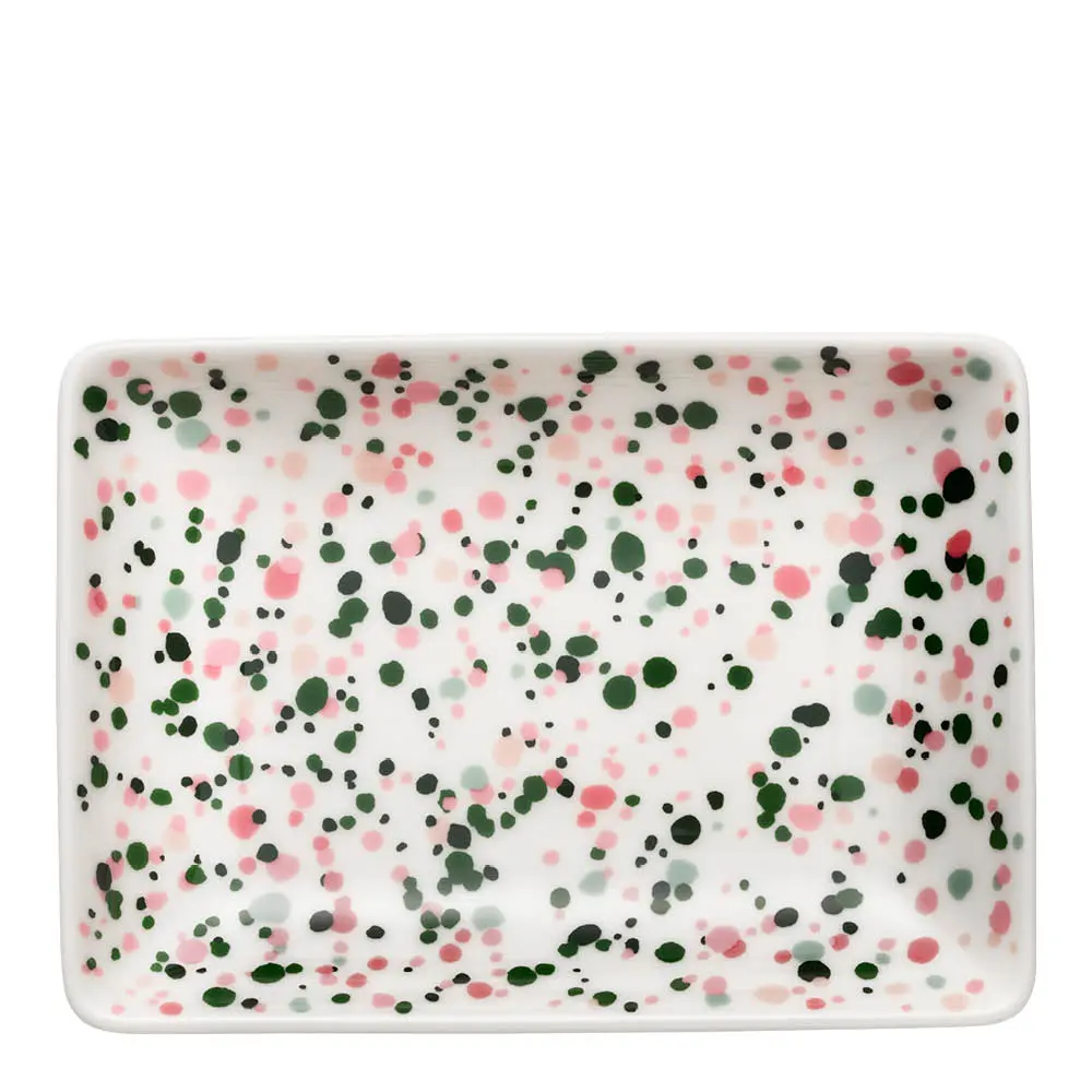 Oiva Toikka Collection Lautanen 10x15 cm Helle pinkki-vihreä