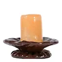 Lara XS ljusstake 9 cm orange/brun