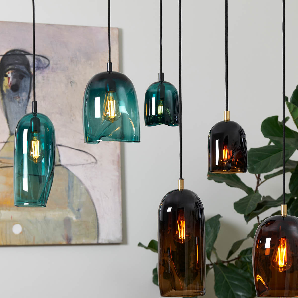 Magnor Klem lampe liten 18 cm lagune