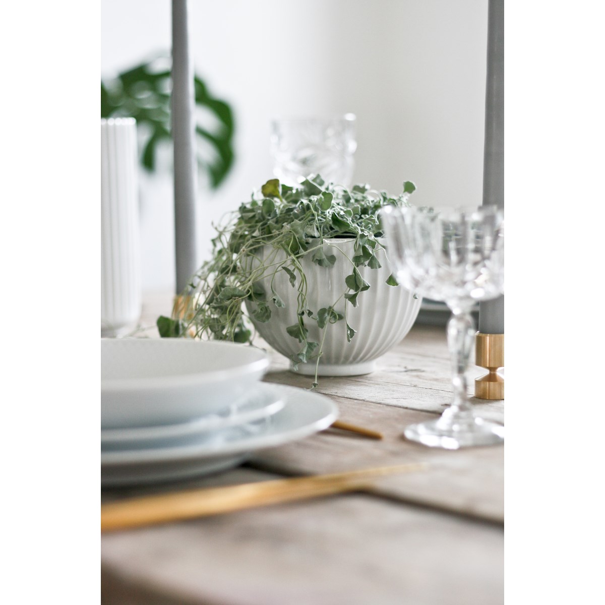 Lyngby Porcelæn Bonbonnier 14 cm hvit