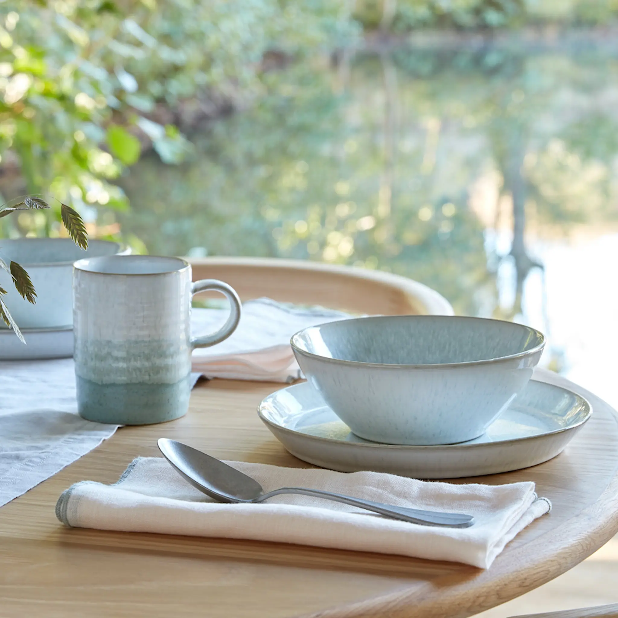 Denby Frukostskål 16,5 cm 4-pack Grön/Vit