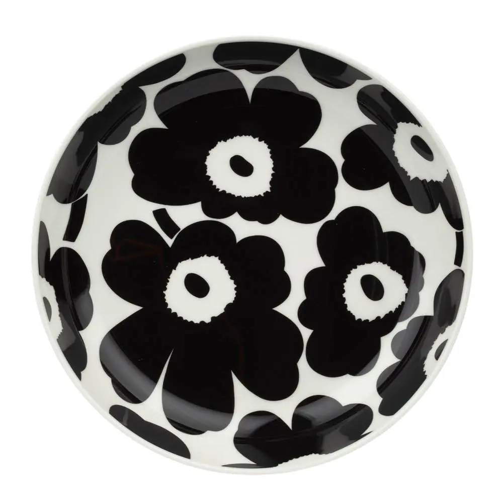 Oiva Unikko dyp tallerken 20,5 cm svart/hvit