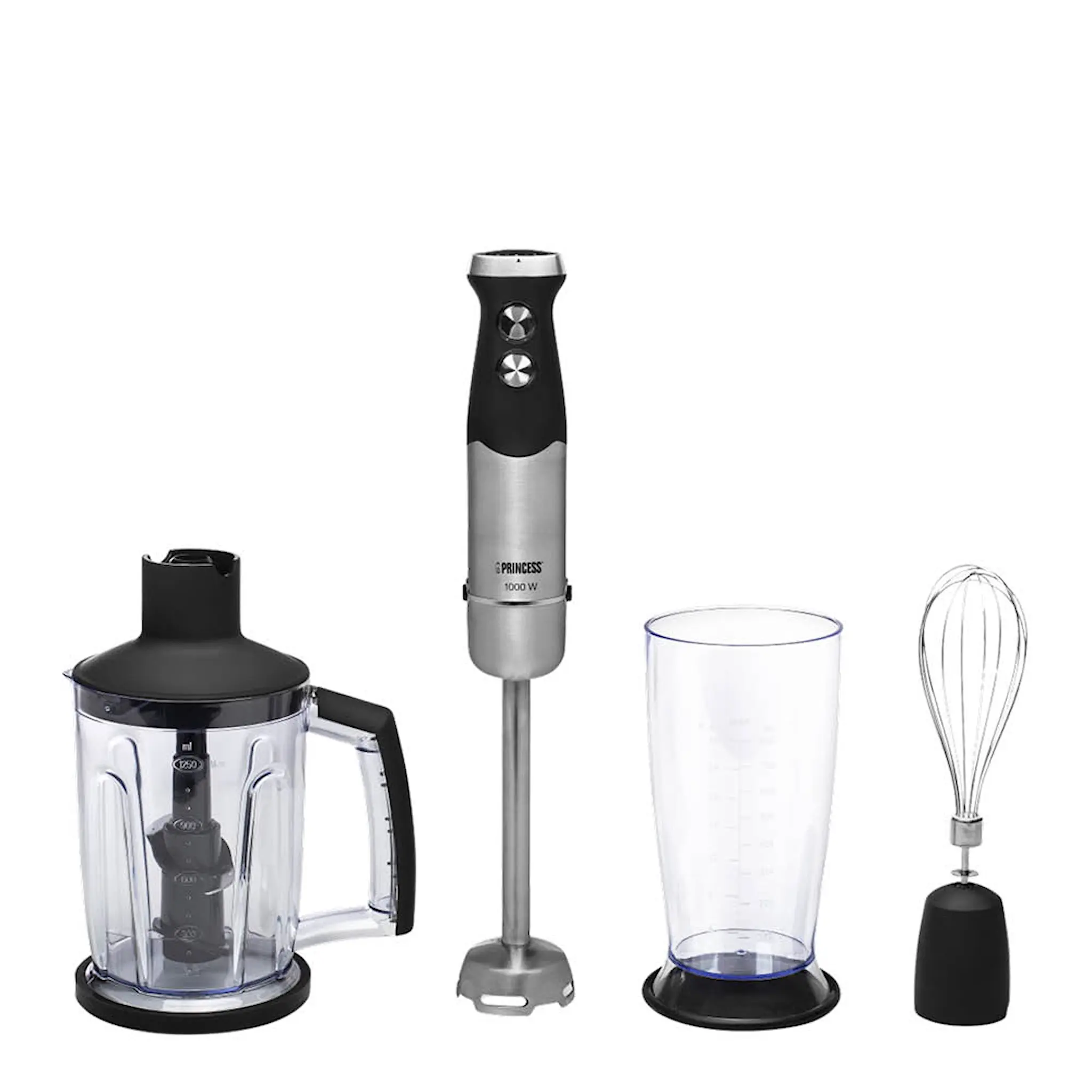 PRINCESS Stavmiksersett 1000W XL rustfritt stål