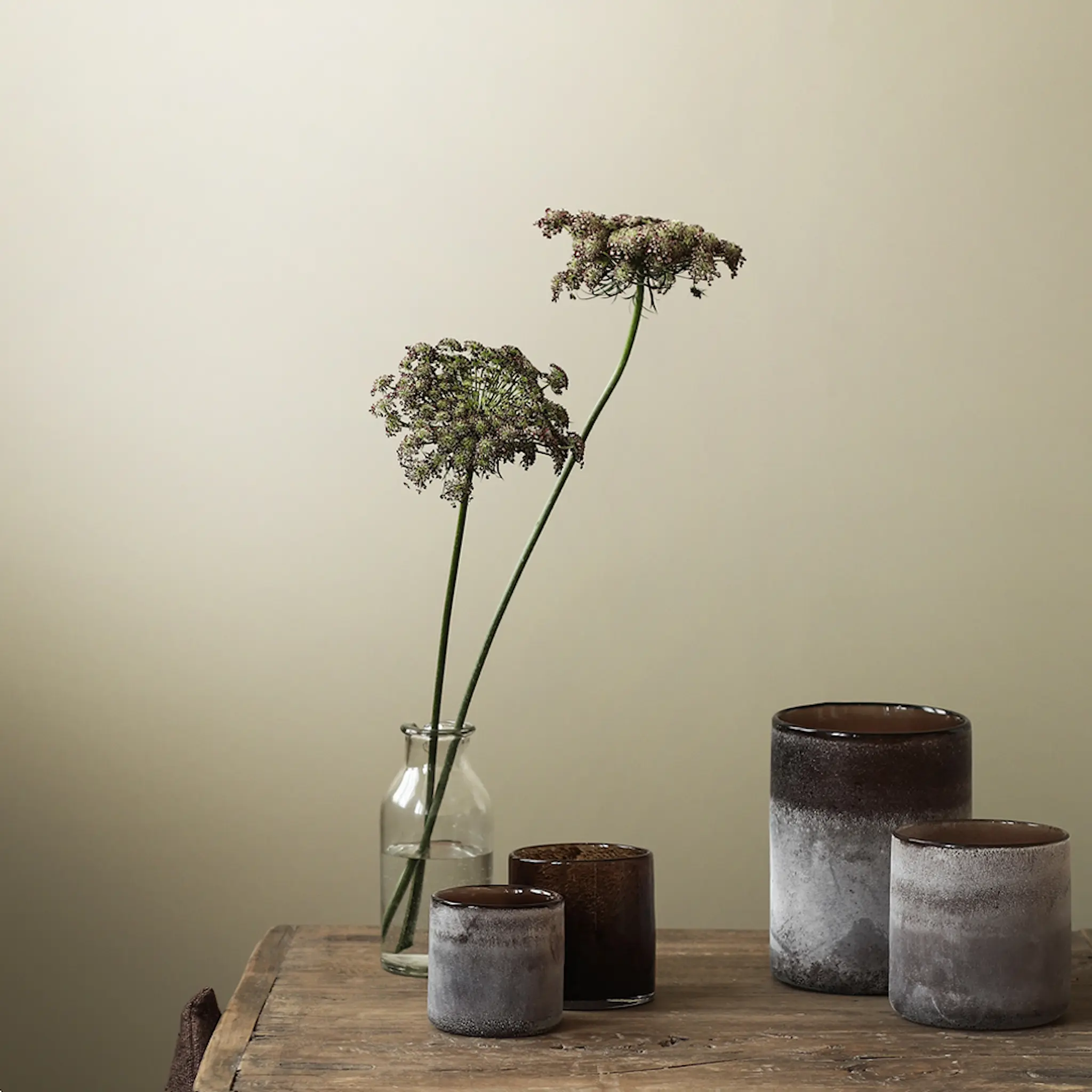 Tell Me More Frost Kynttilälyhty 12x12 cm Ruskea