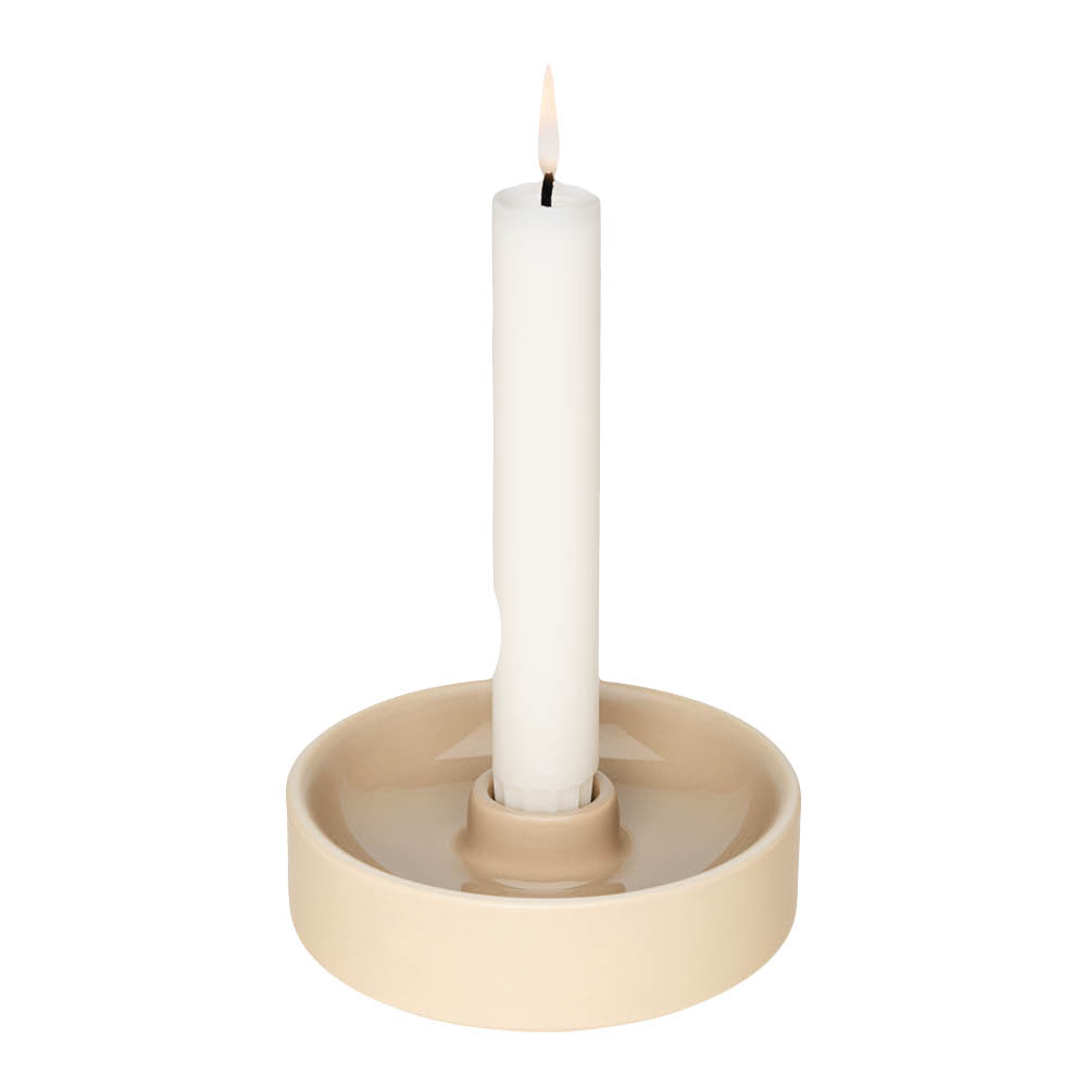 Arabia Kirnu lysestake 11x3,5 cm beige