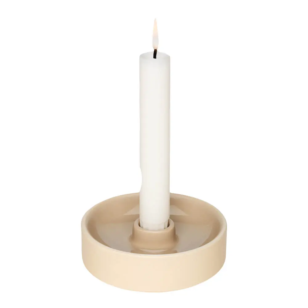 Kirnu lysestake 11x3,5 cm beige