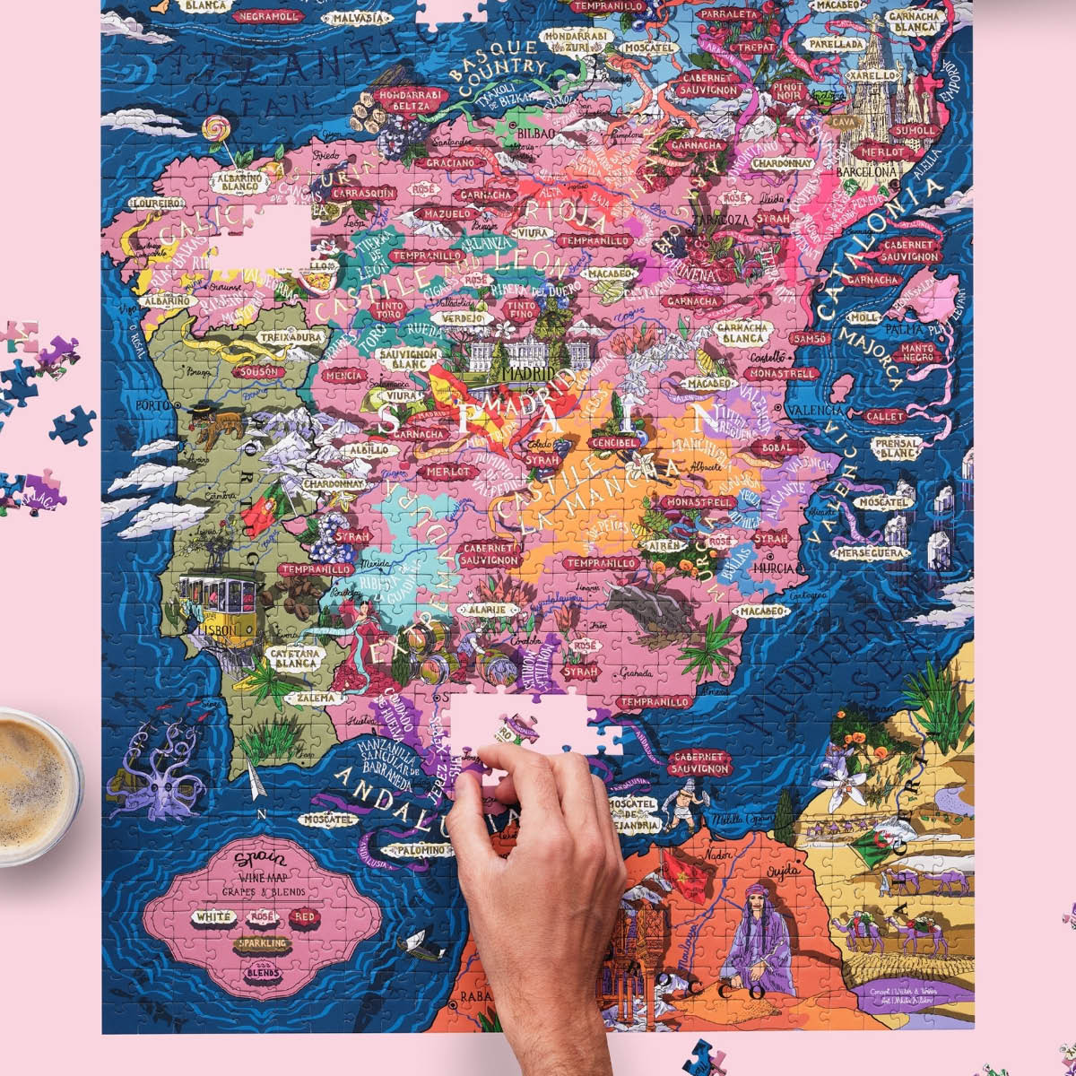 Water and Wines Wine Puzzle Palapeli Espania 1000 palaa