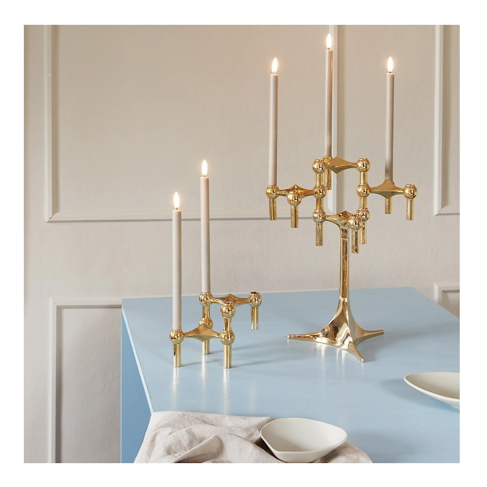 Stoff Nagel Uyuni LED Kruunukynttilä 2 kpl Beige