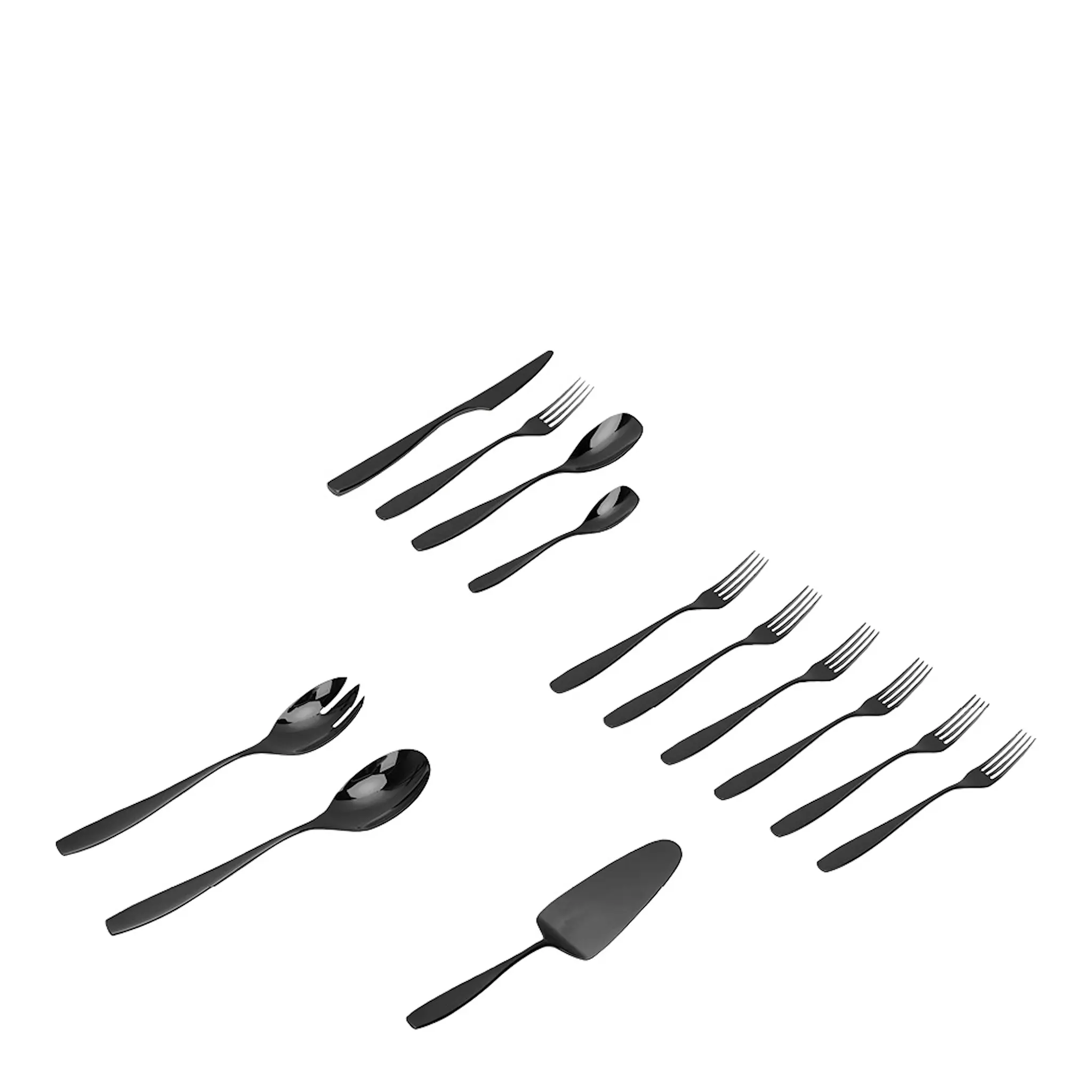 Modern House Black Rose bestickset 33 delar svart