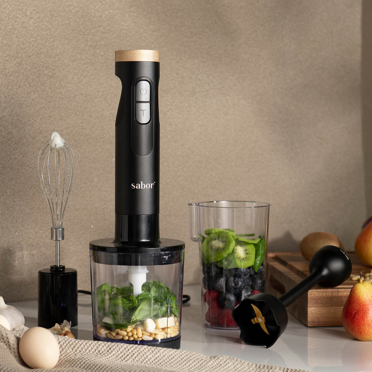 Sabor Ultimate stavmixer 1000W 0,5/0,6 L svart/klar