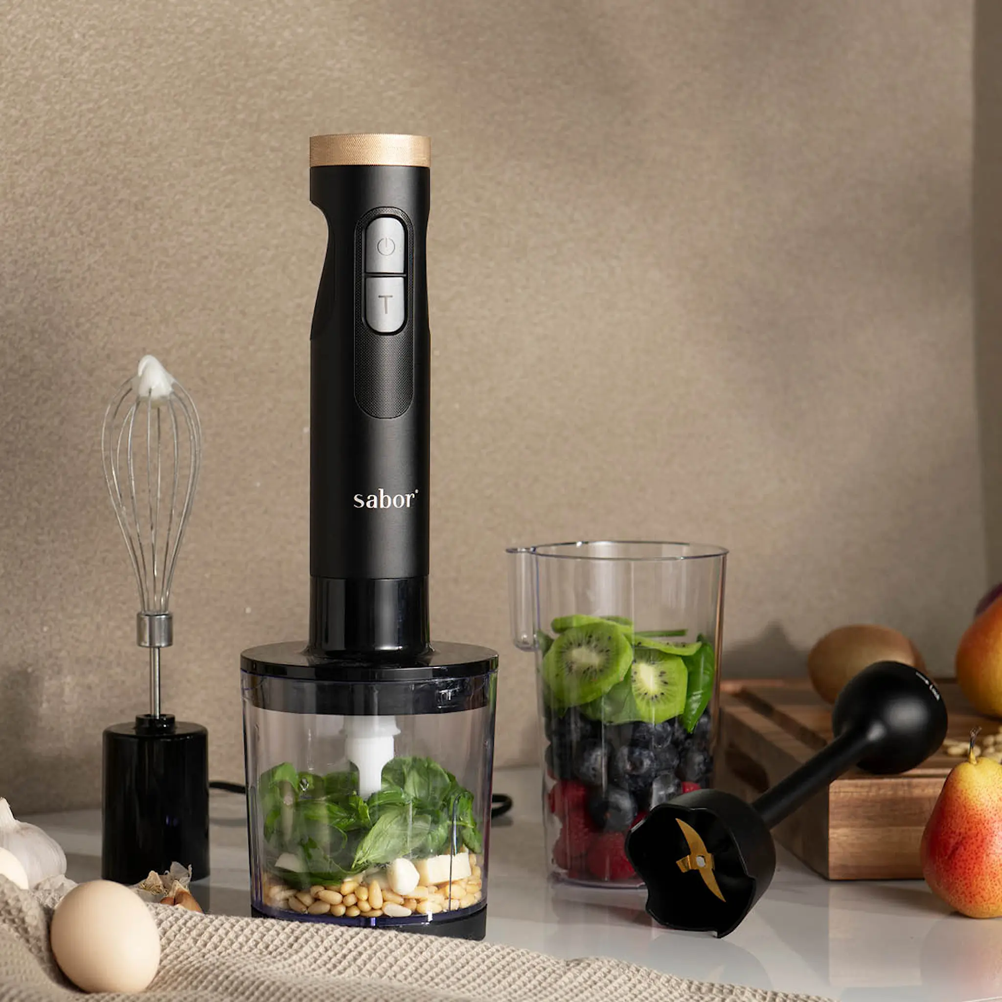 Sabor Ultimate stavmixer 1000W 0,5/0,6 L svart/klar