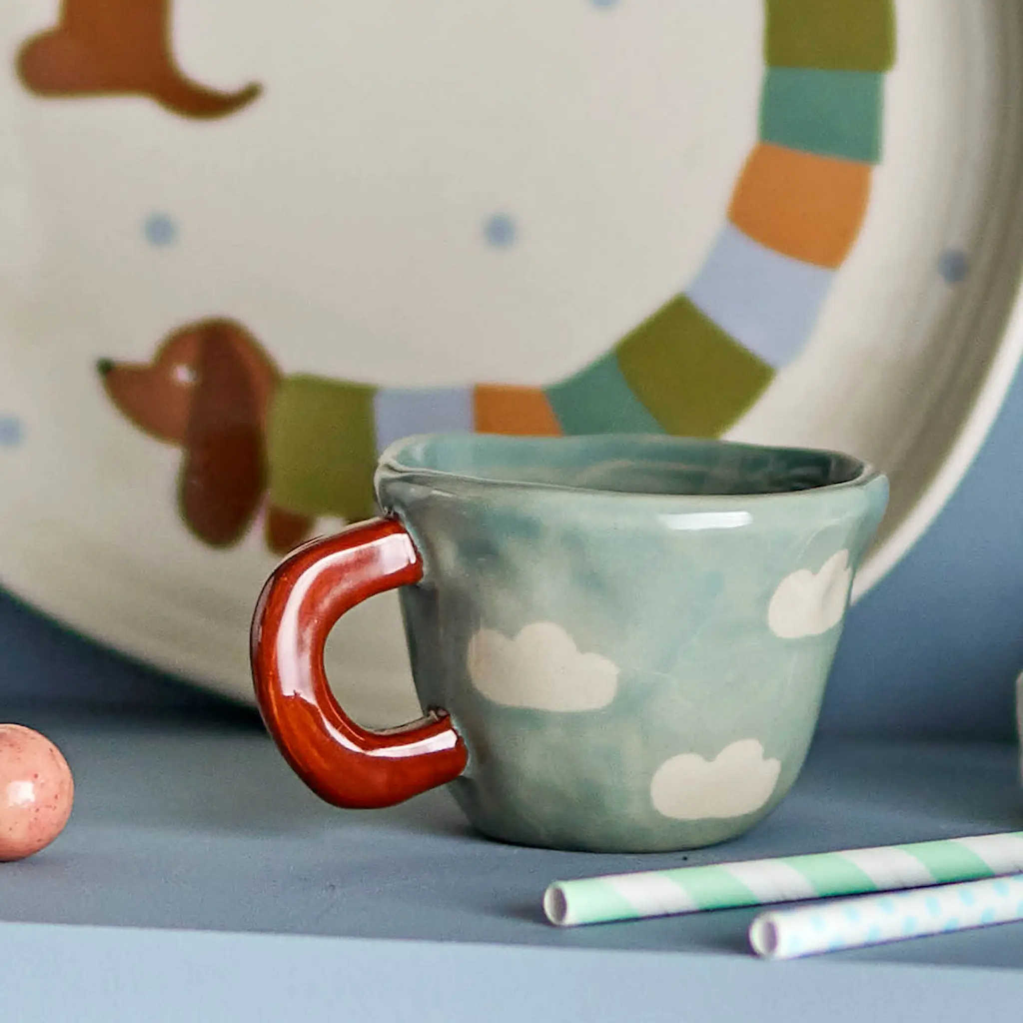 Bloomingville MINI Nini mugg 10 cl ljusblå