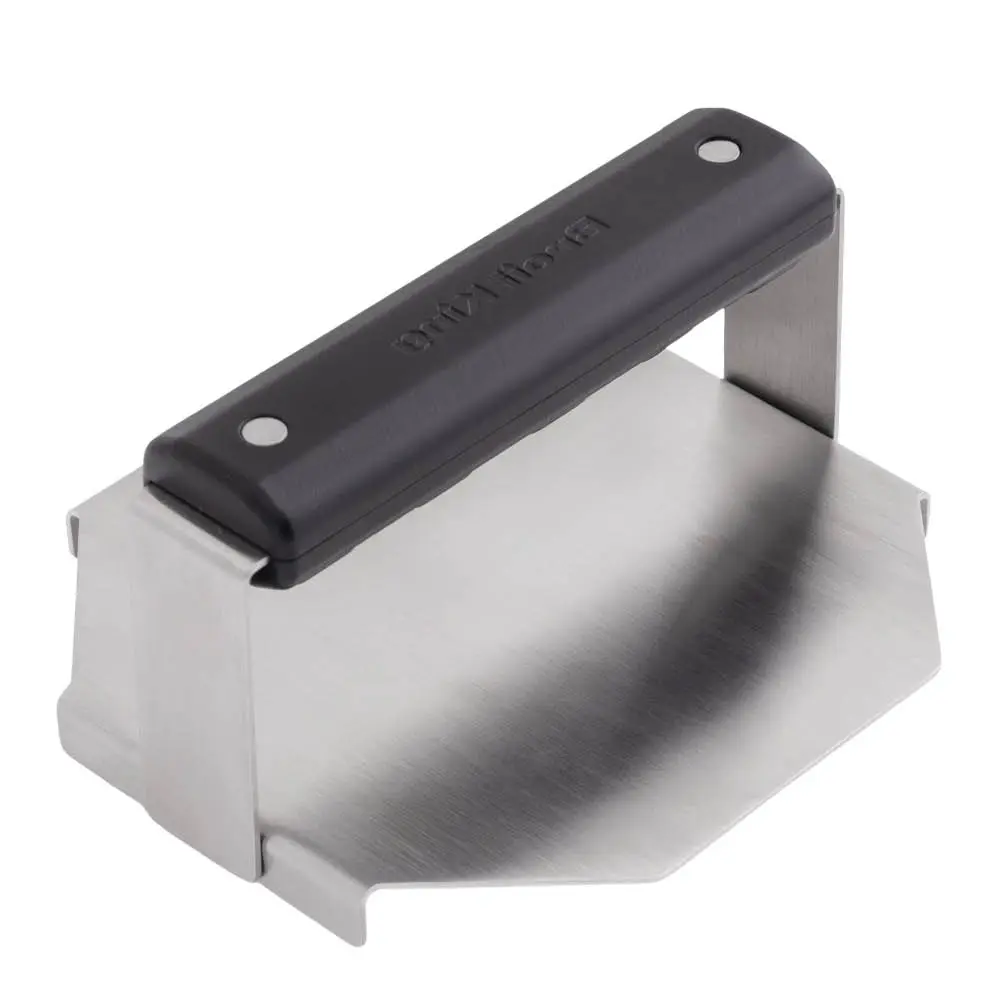 Hamburgerpresse 6x5 cm rustfritt stål