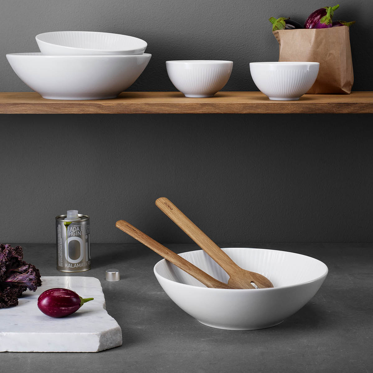 Eva Trio Oak salatbestikk