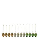 Påskägg påskpynt i glas 12-pack flerfärgad