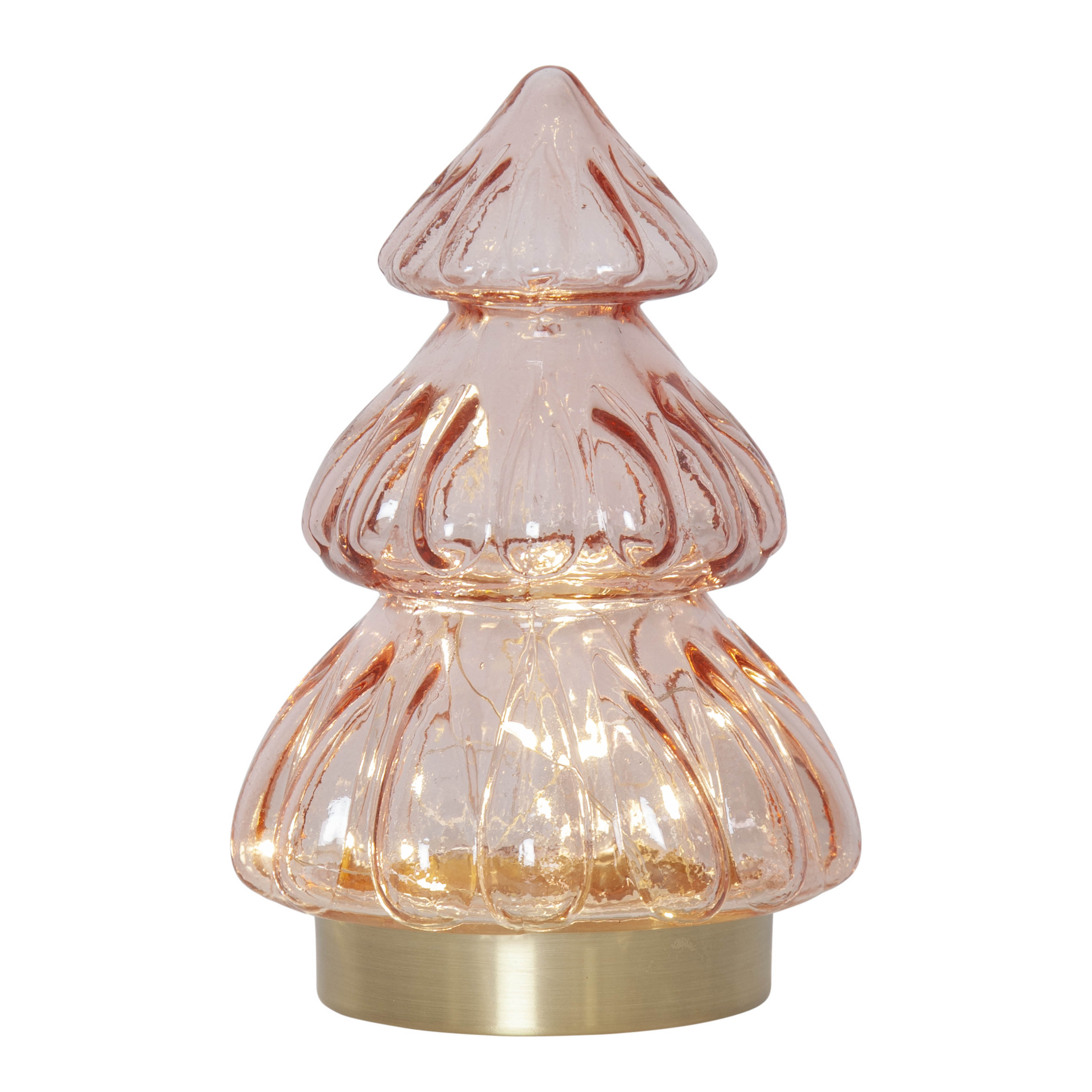Star Trading Abete bordsdekoration LED 20 cm rosa