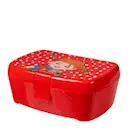 Pippi lunchlåda 16x6 cm röd prickig