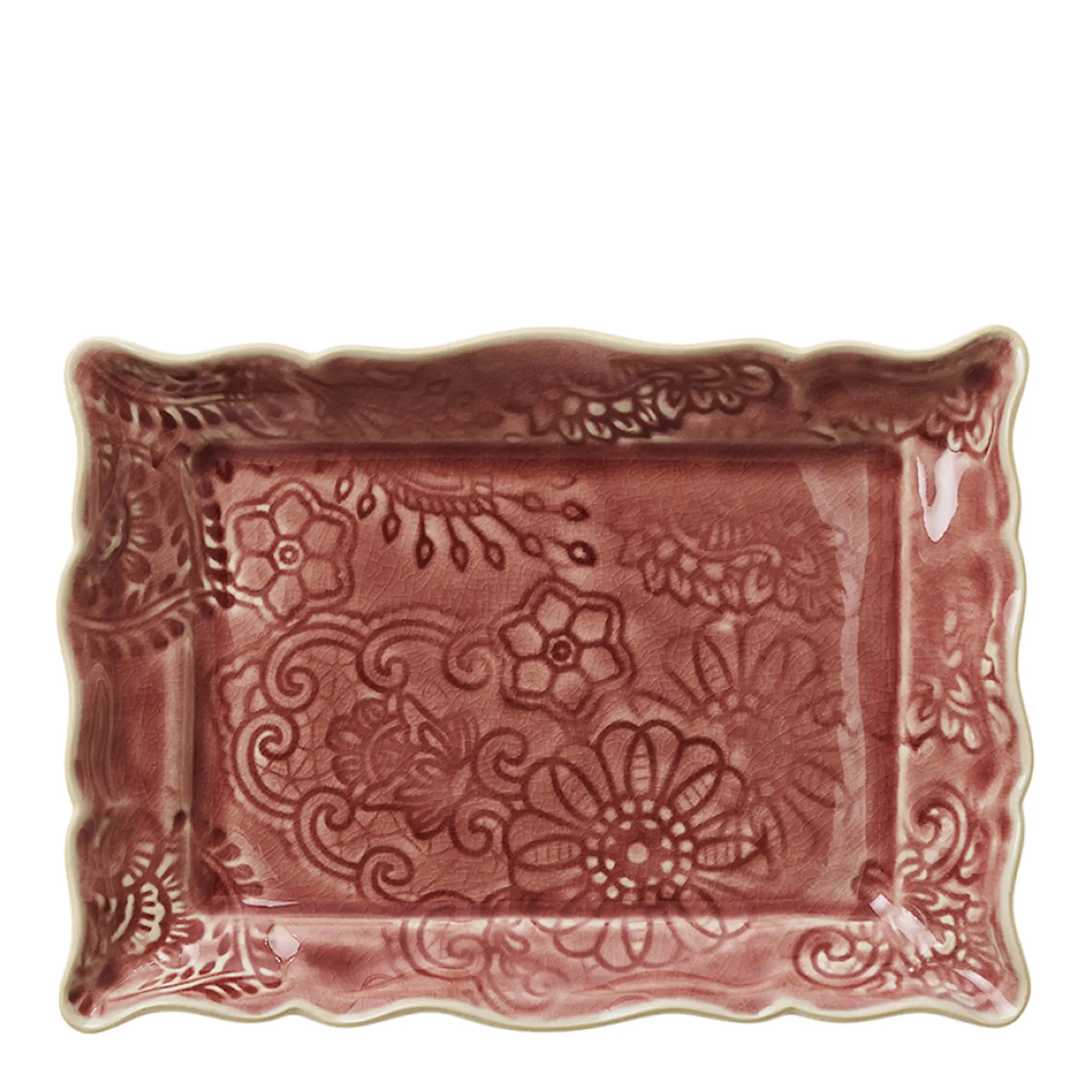 Sthål Arabesque Assiett 19x13 cm Old Rose
