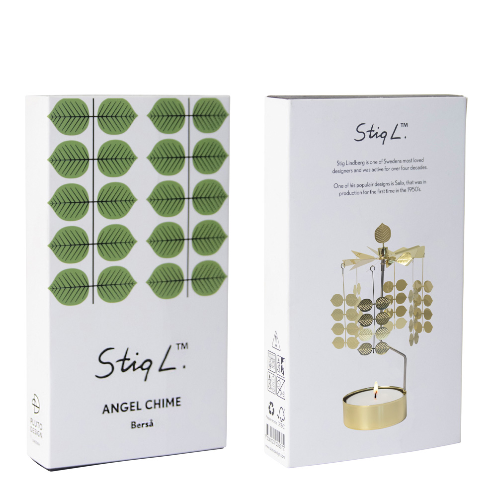 Pluto Änglaspel Berså 8x20x8 cm Guldmetall