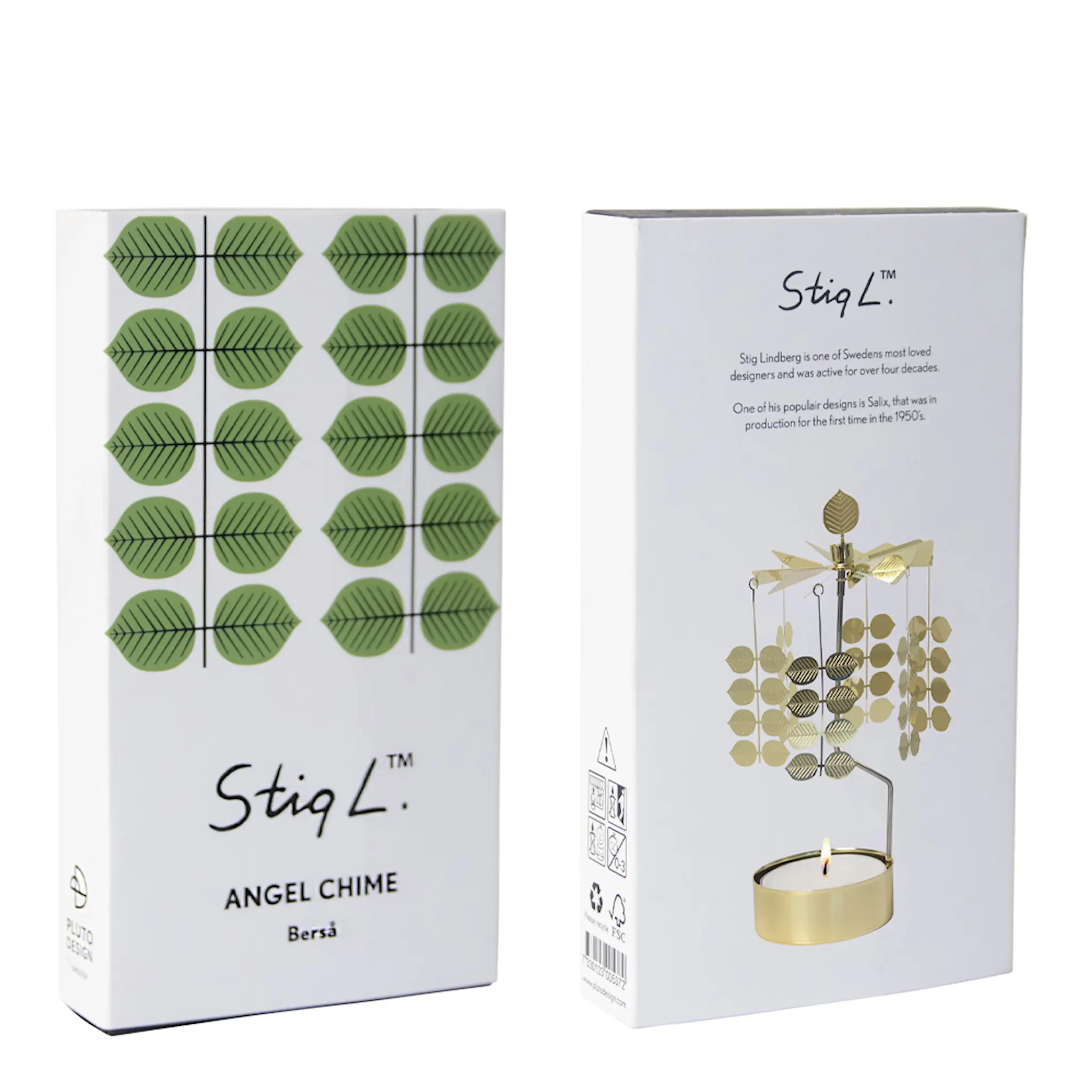 Pluto Änglaspel Berså 8x20x8 cm Guldmetall