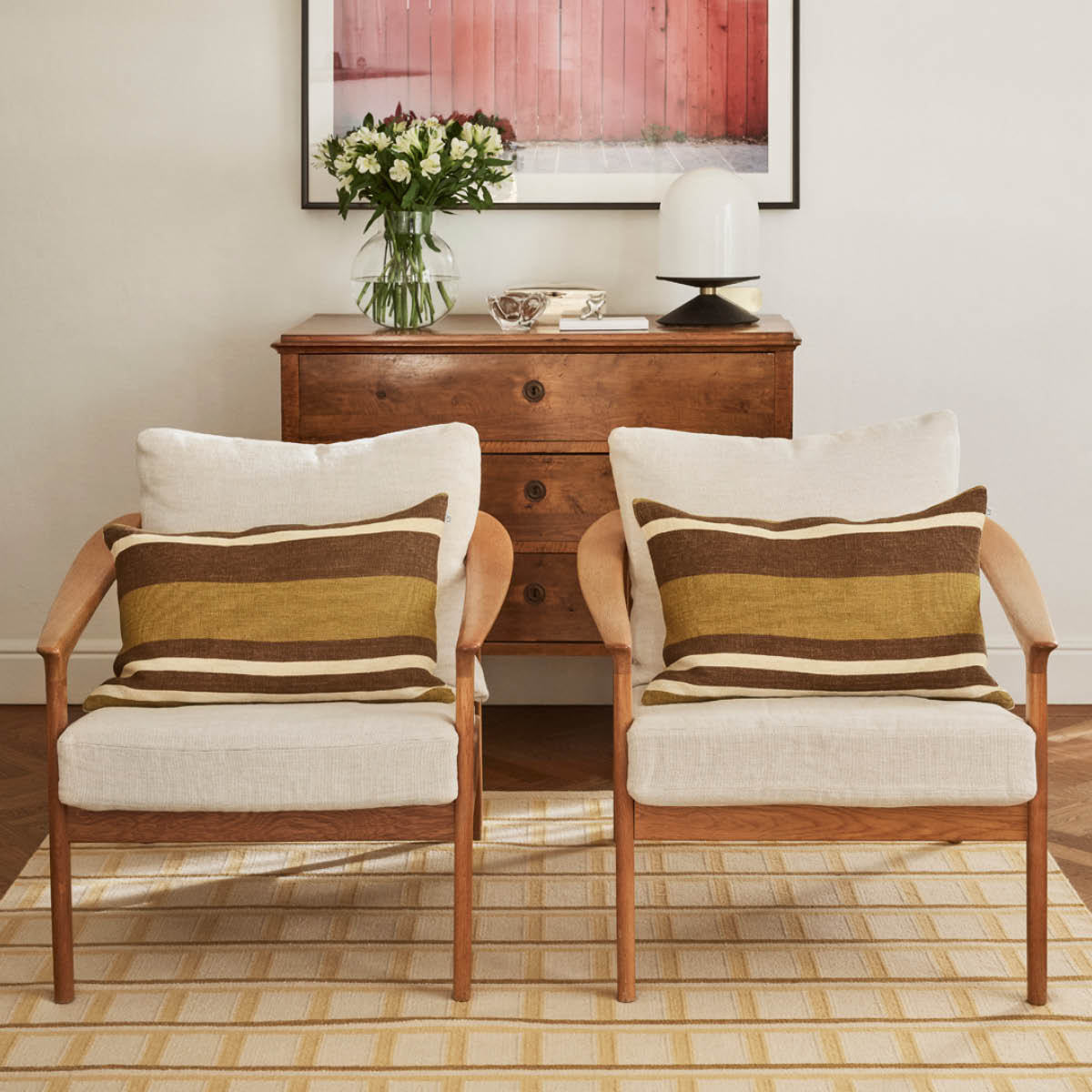 Chhatwal & Jonsson Vera kuddfodral linne 40x60 cm Masala Yellow/Taupe