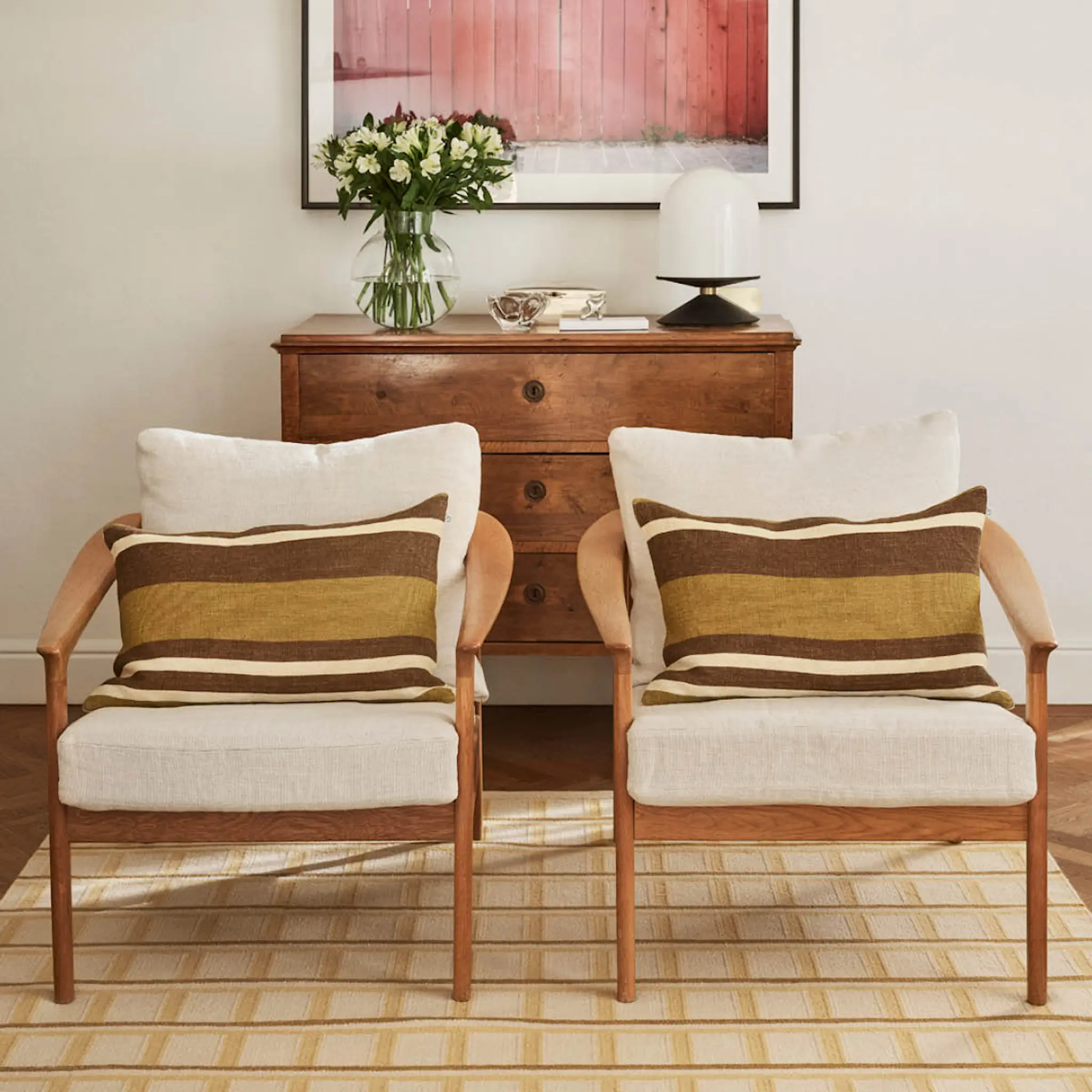 Chhatwal & Jonsson Vera kuddfodral linne 40x60 cm Masala Yellow/Taupe