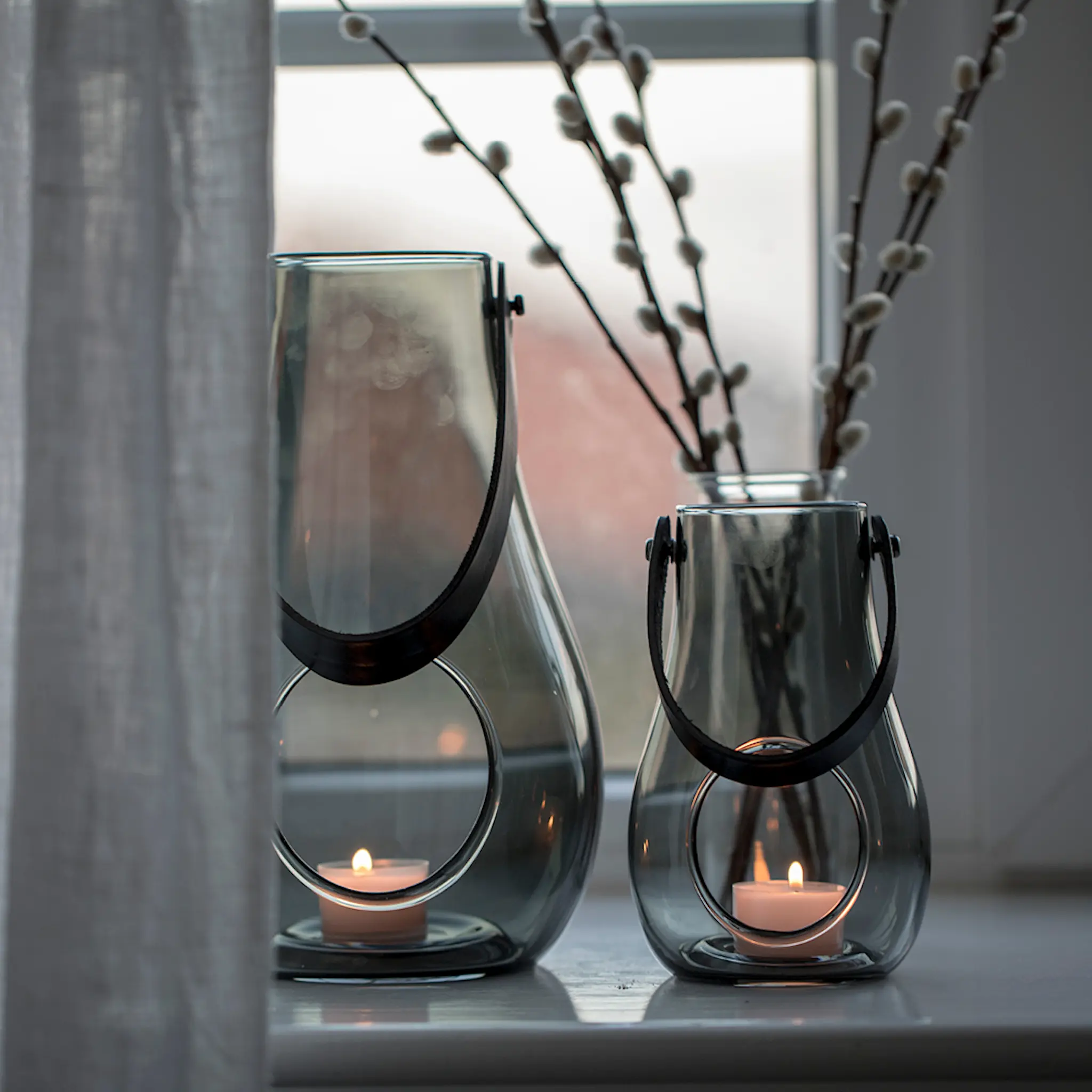 Holmegaard Design with Light Lanterna 16 cm Rökfärgad