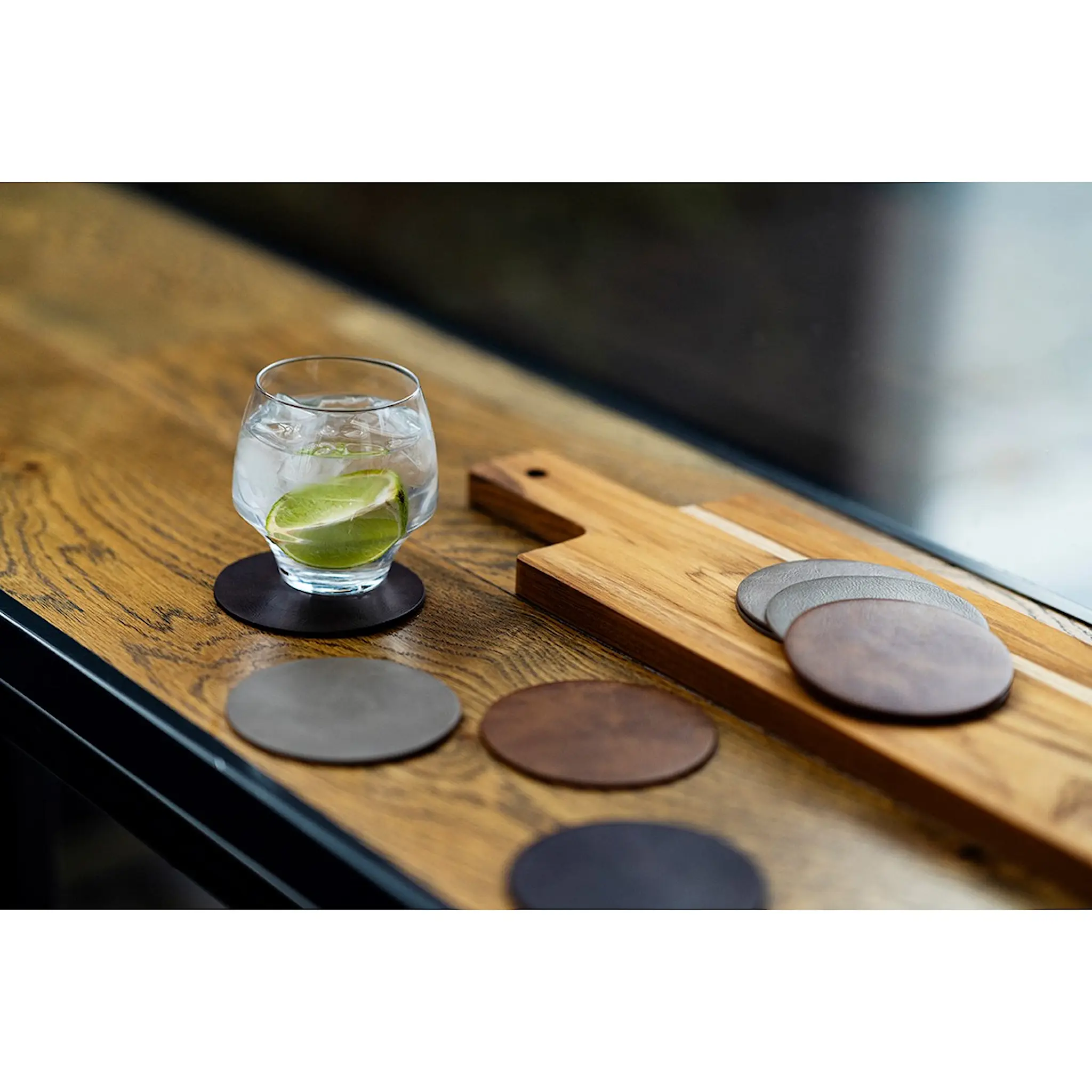 Ziczac Tuscan glassbrikke 9,5 cm valnøtt hover