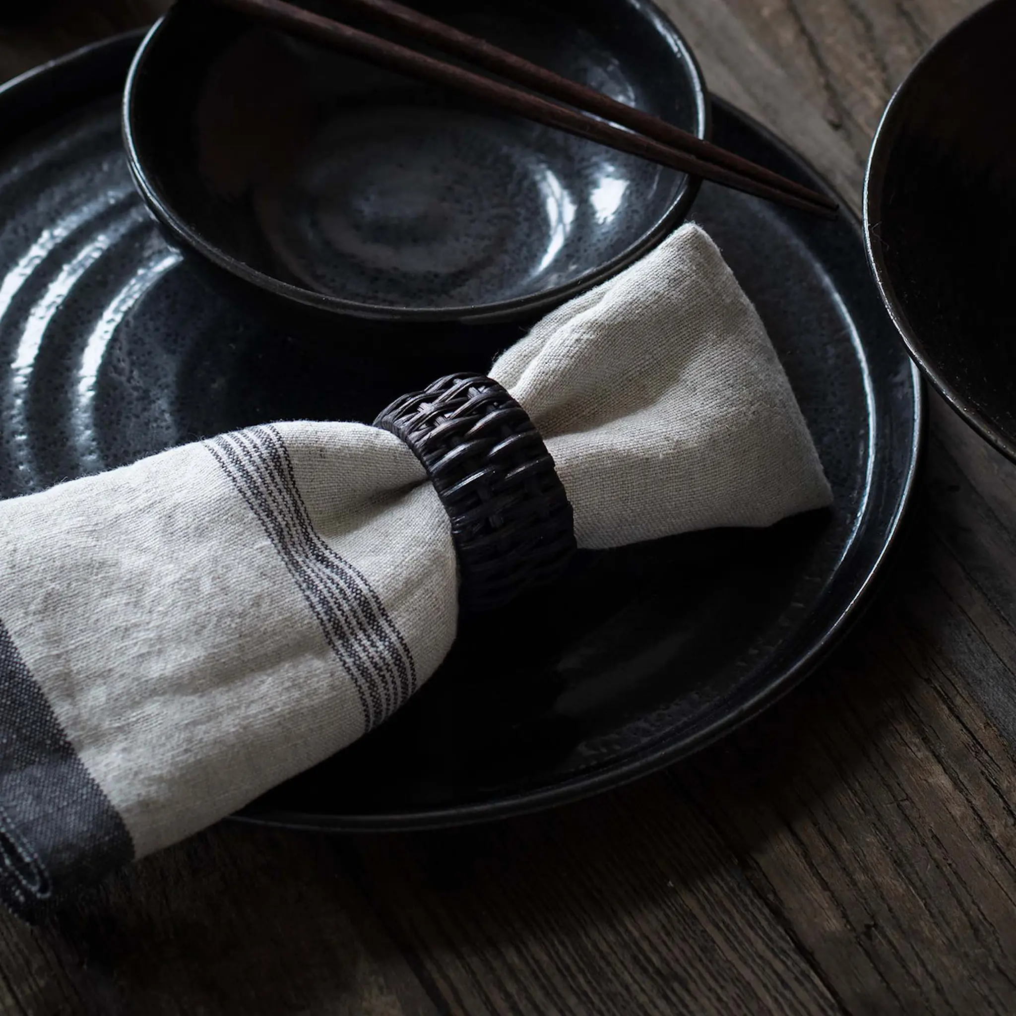 Tell Me More Mila servettring 4-pack brun