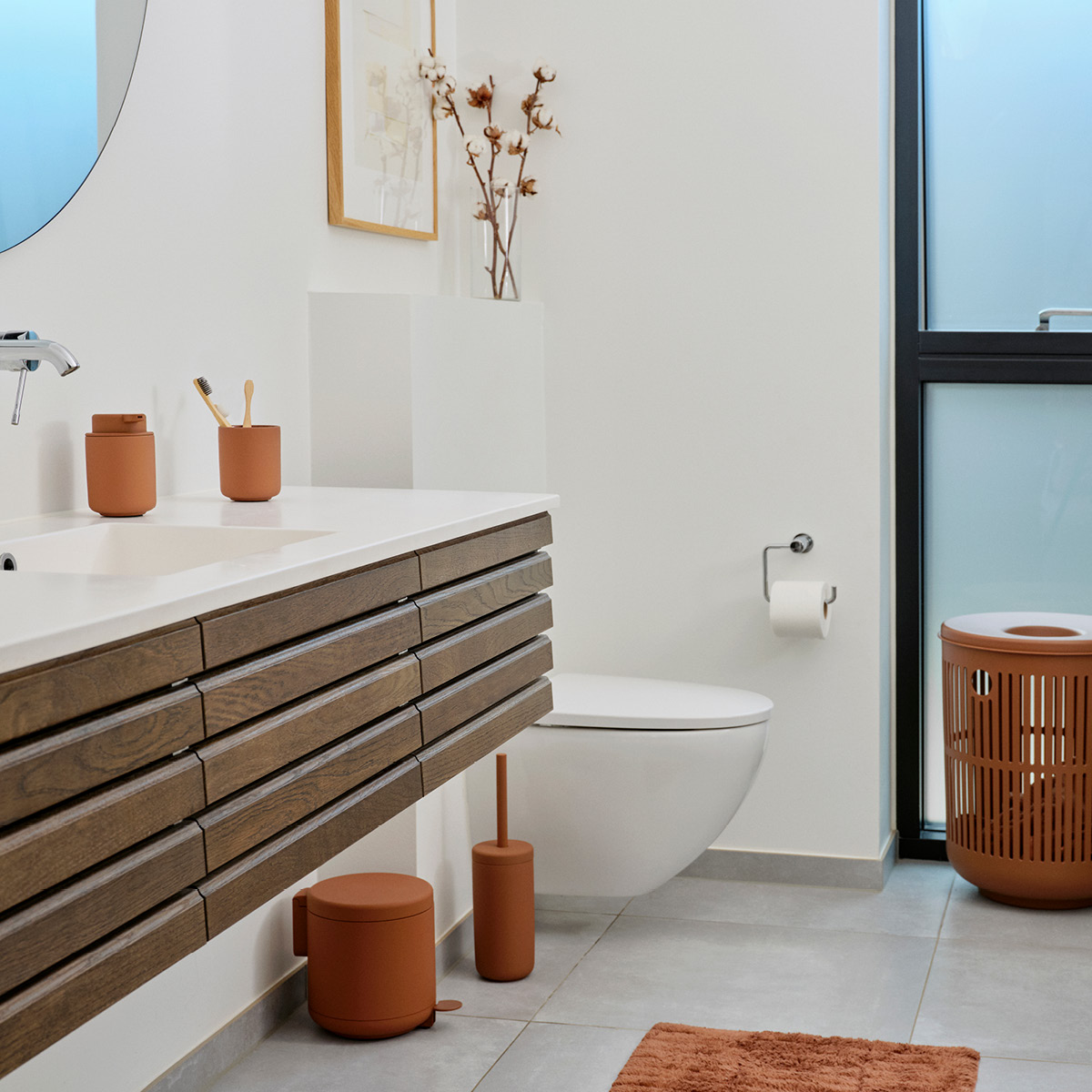 Zone Ume såpedispenser 8 cm terracotta