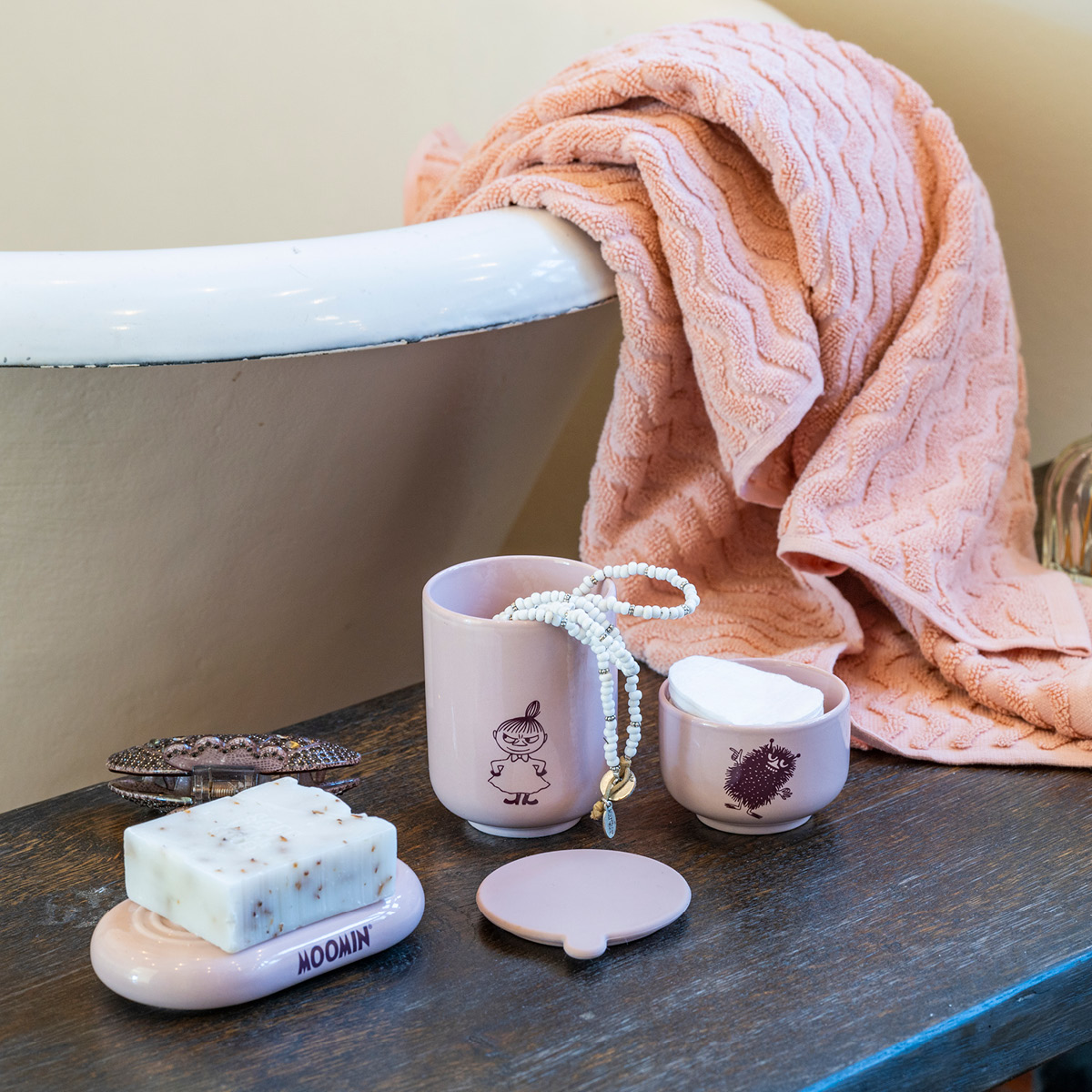 Dsignhouse x Moomin Muumi Kulho kannella 7x5 cm Vaaleanpunainen