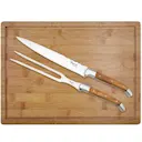 Trancherset med skärbräda 38x28 cm bambu/olivträ