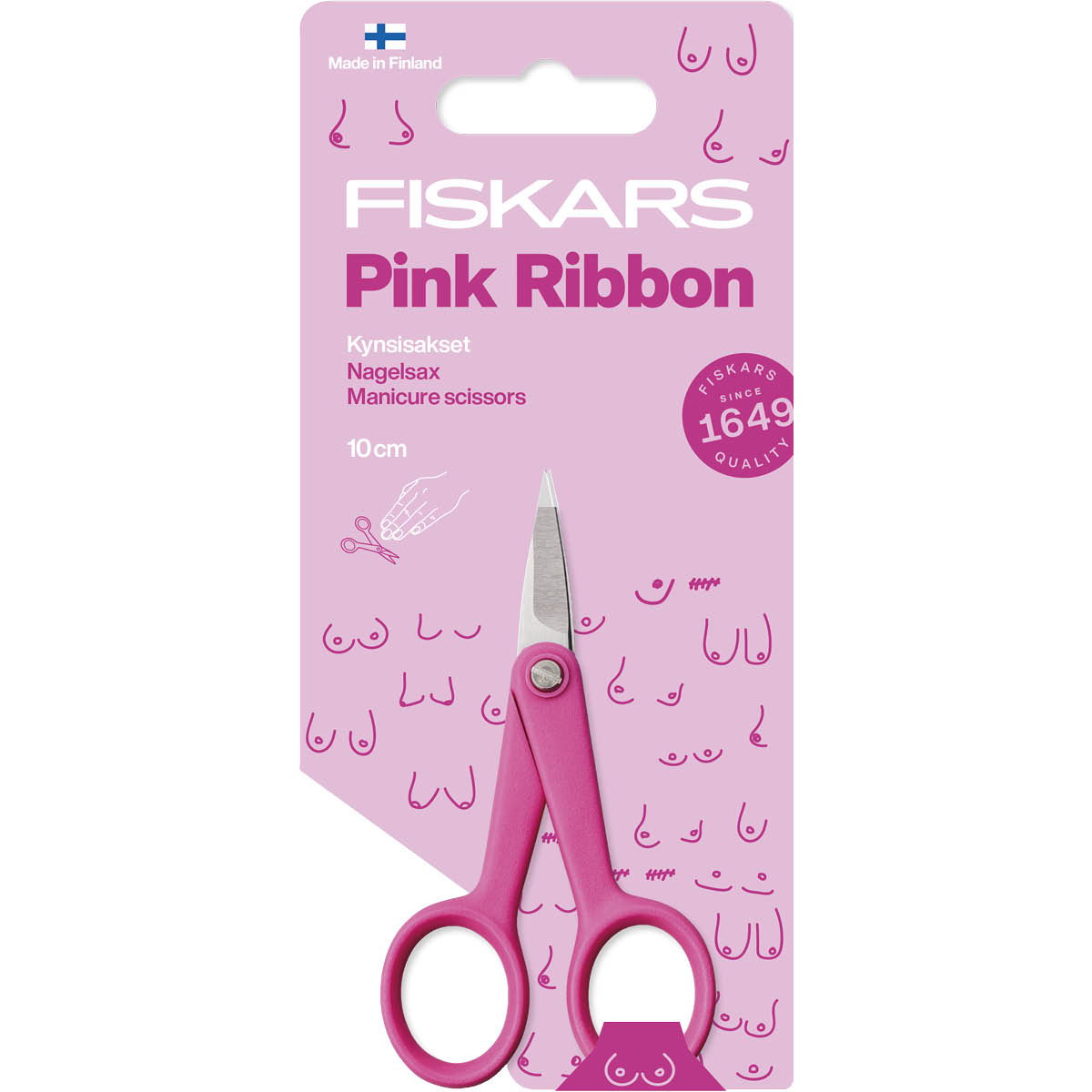 Fiskars Rosa Bandet manikyrsax 10 cm