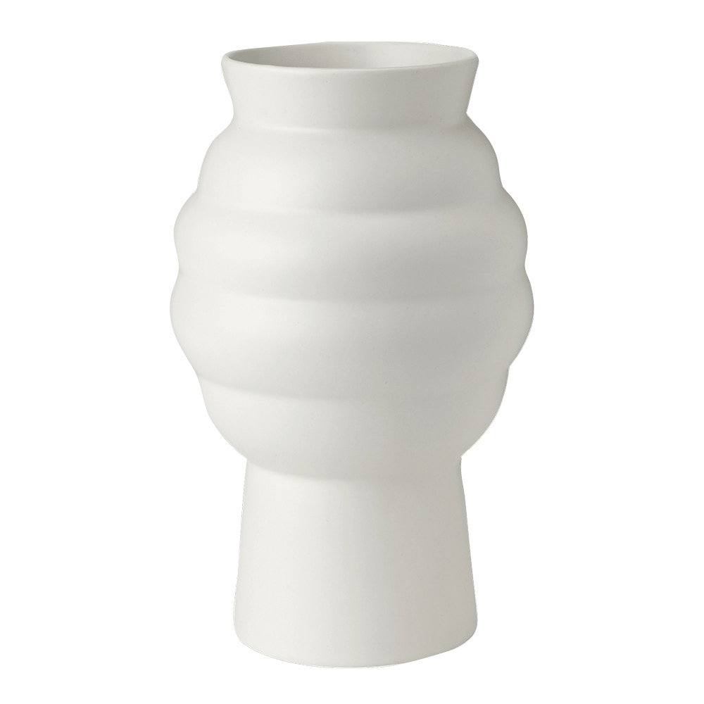 Knabstrup Keramik Tortus Archie No.2 vas 23,5 cm vit