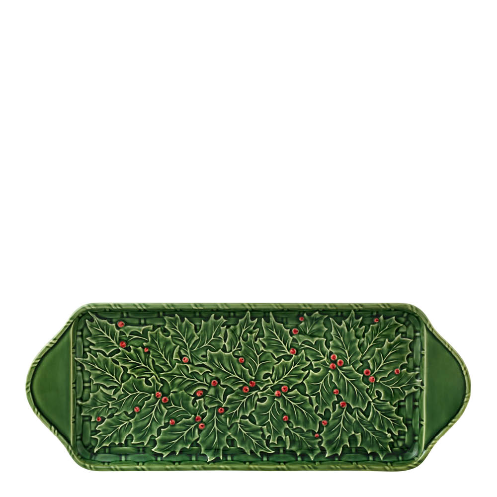 Bordallo Pinheiro - Holly tarjoiluvati 46,5 cm mistelinvihreä