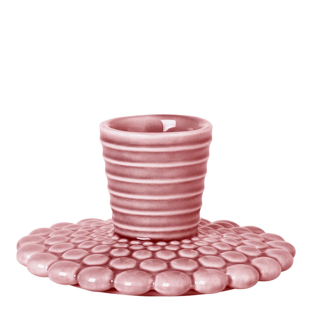 Dottir - Pipanella Kynttilänjalka 4,5 cm Bubble lines dusty rose