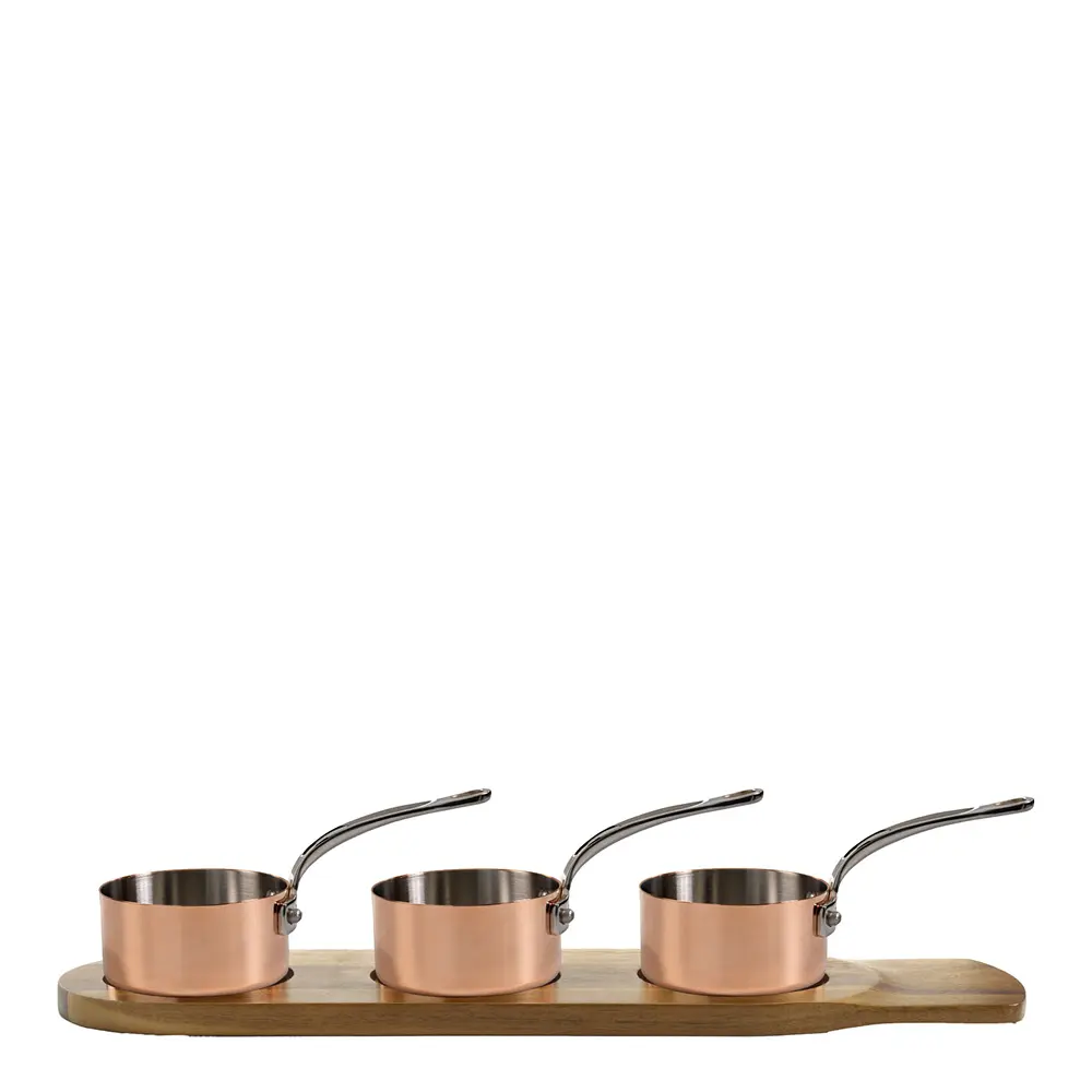 Serveware Minikattilasarja 9 cm 3 osaa Kupari
