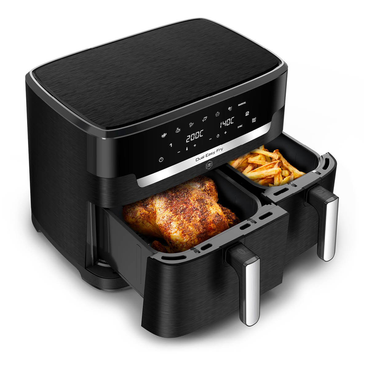 OBH Nordica Dual Easy-rasvakeitin XXL 11 L musta