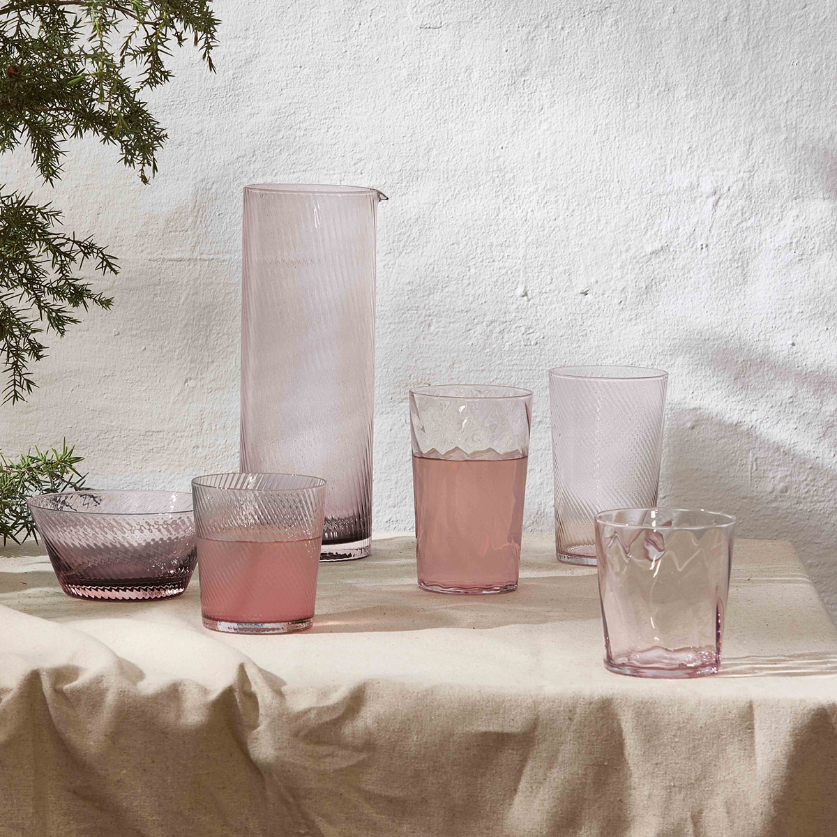 Aida RAW Unique swirl highball 45 cl pink