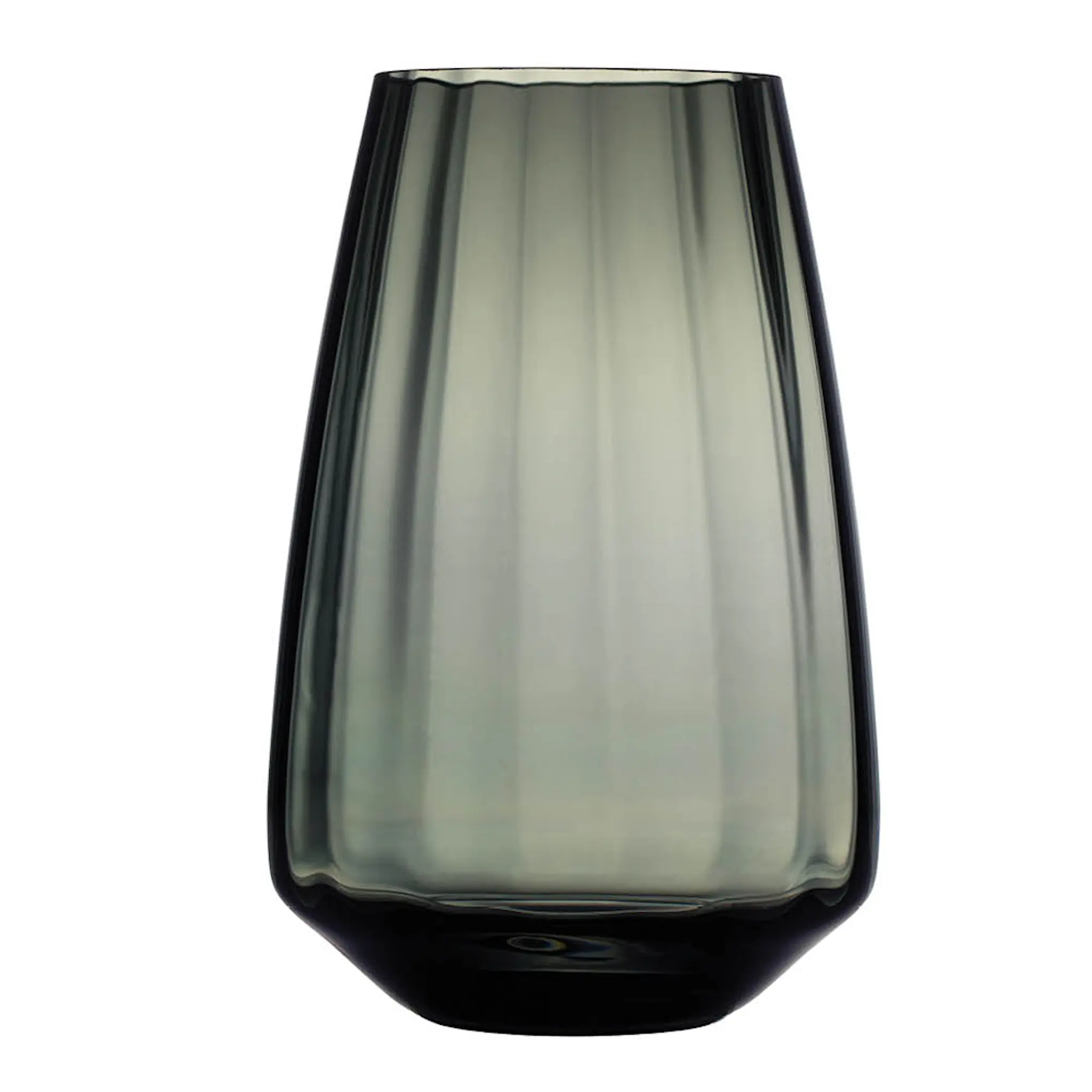 Magnor Optique vase 17 cm koksgrå
