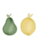 Lemon & Pear barnskål 2 delar Gul/Grön