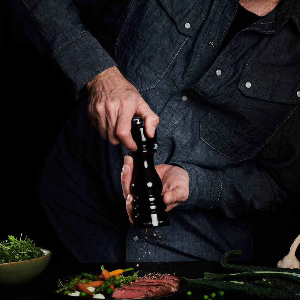 Cole & Mason London salt- og pepperkvern 18 cm 2 stk svart