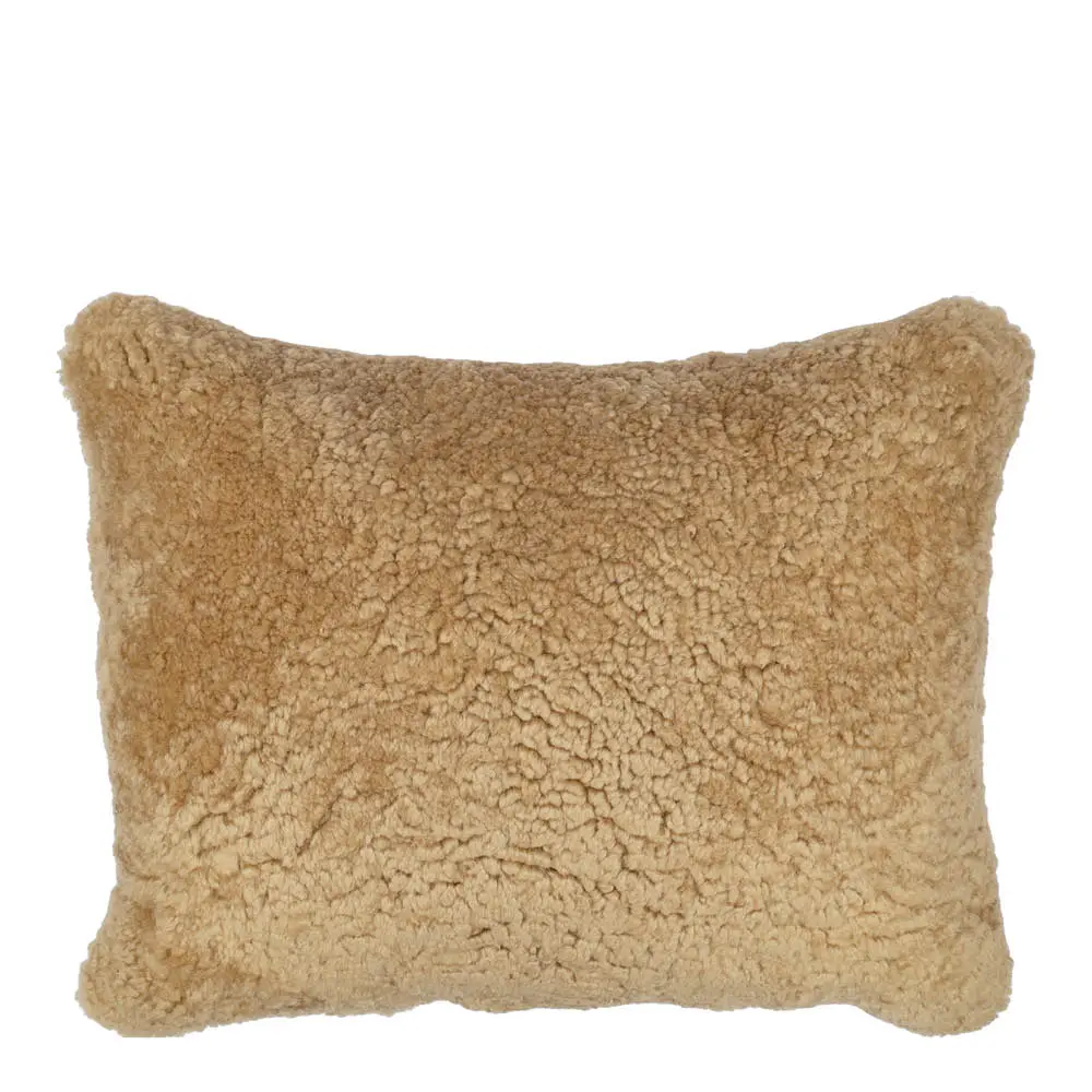 Tyynynpäällinen New Zealand lampa lyhyt villa 35x45 cm hunaja