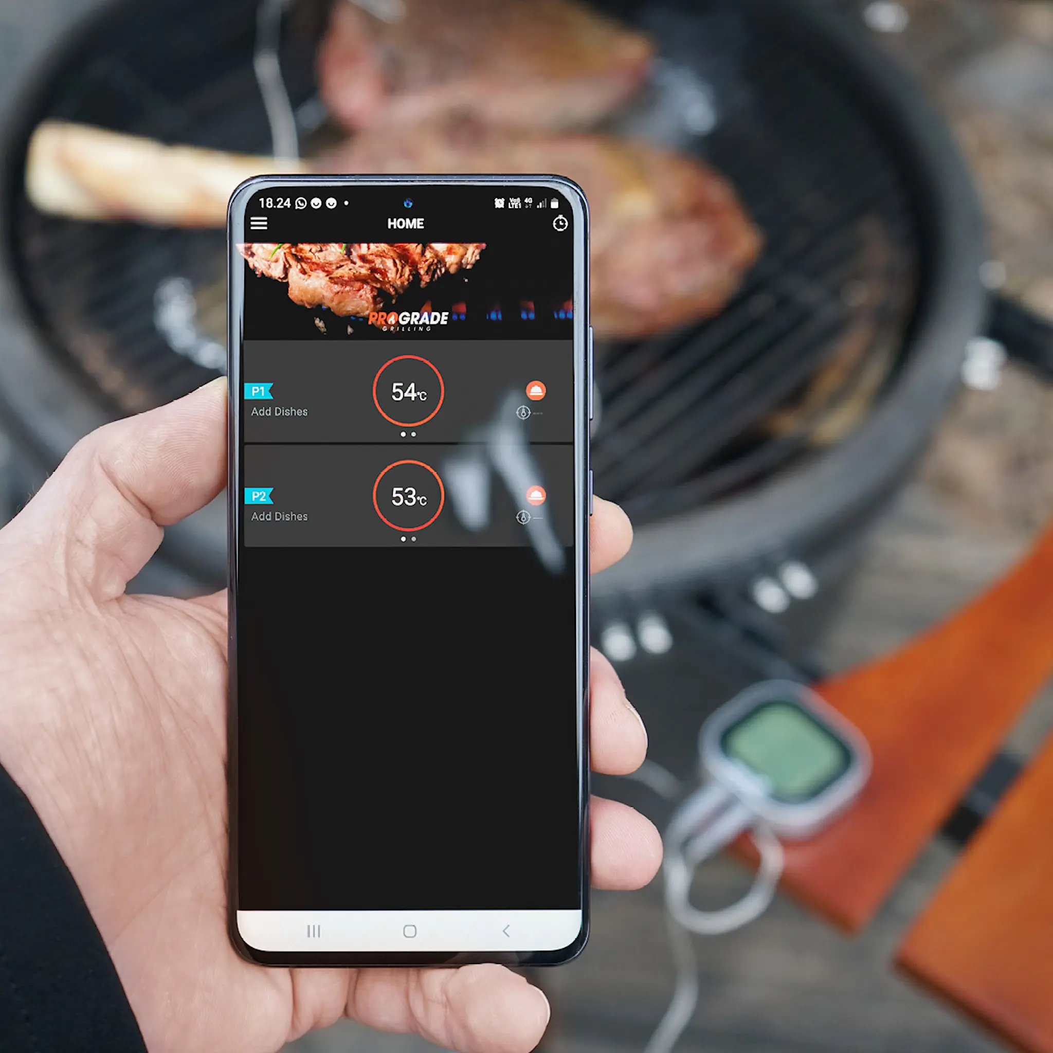 Mustang Digital termometer med bluetooth -50 – +300 °C