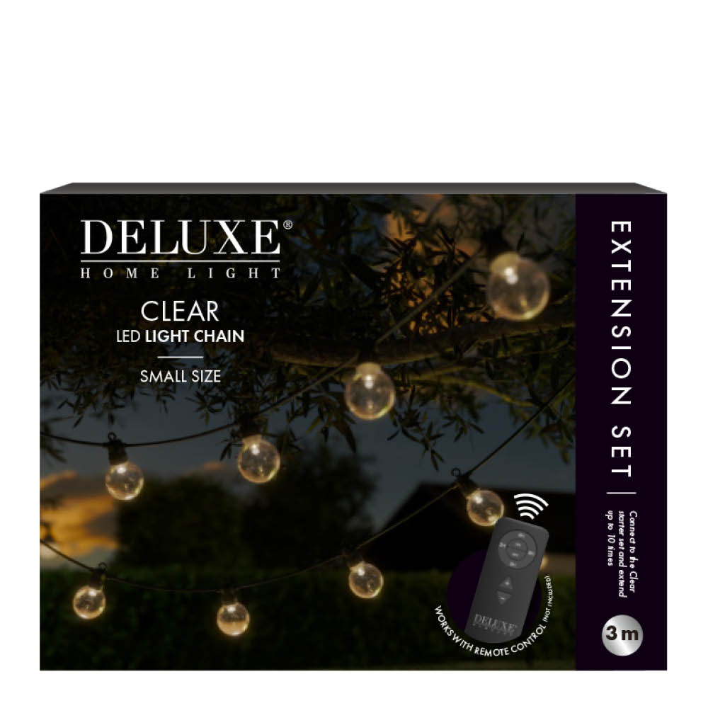 DeluxeHomeart LED Ljusslinga extra set small 3 m clear