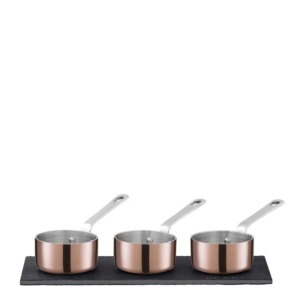 Maitre D' Minikattilasarja 6 cm 3 osaa Kupari